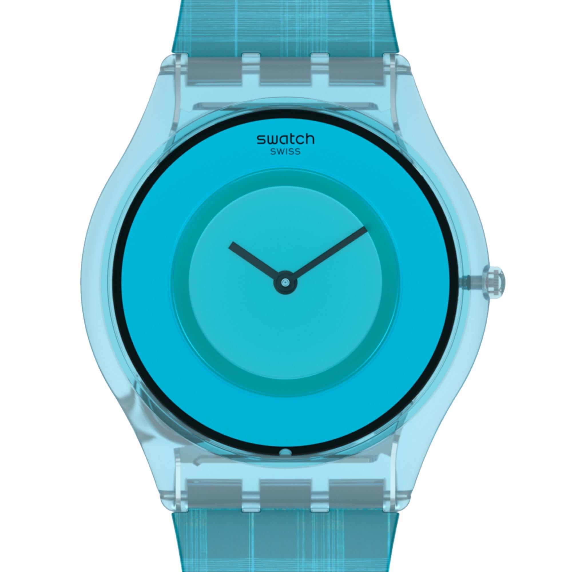 Swatch Supriya Sari Mardas 01 Quartz Blue Dial Multi Tonal Silicone Strap Watch SS08Z102