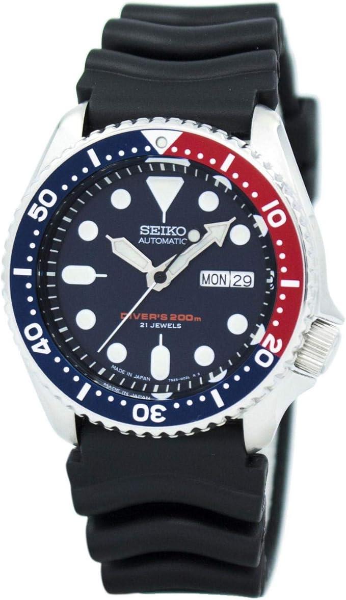 Seiko Diver’s Pepsi Automatic Black Rubber Strap Blue Dial Men's Watch SKX009J1