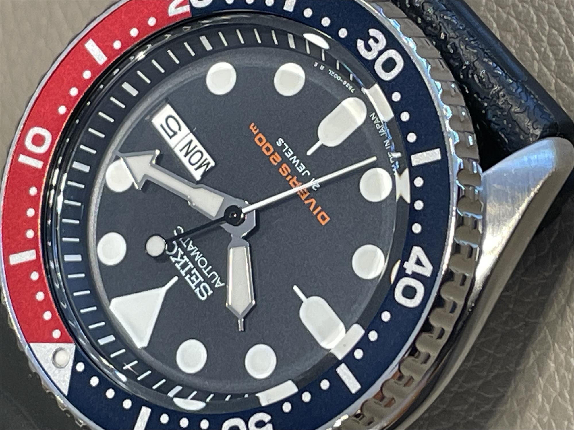 Seiko Diver’s Pepsi Automatic Black Rubber Strap Blue Dial Men's Watch SKX009J1