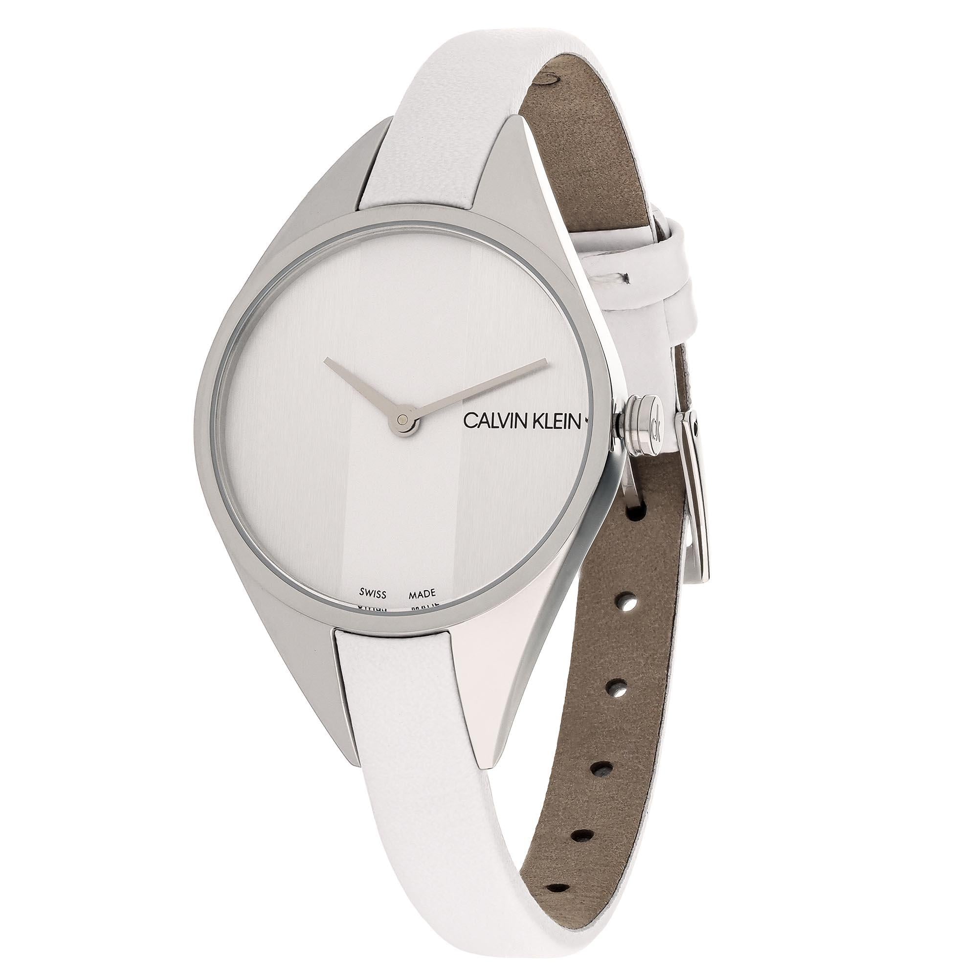 Calvin Klein Wavy Quartz Silver Dial Stainless Steel Bracelet Ladies Watch K8P231L6