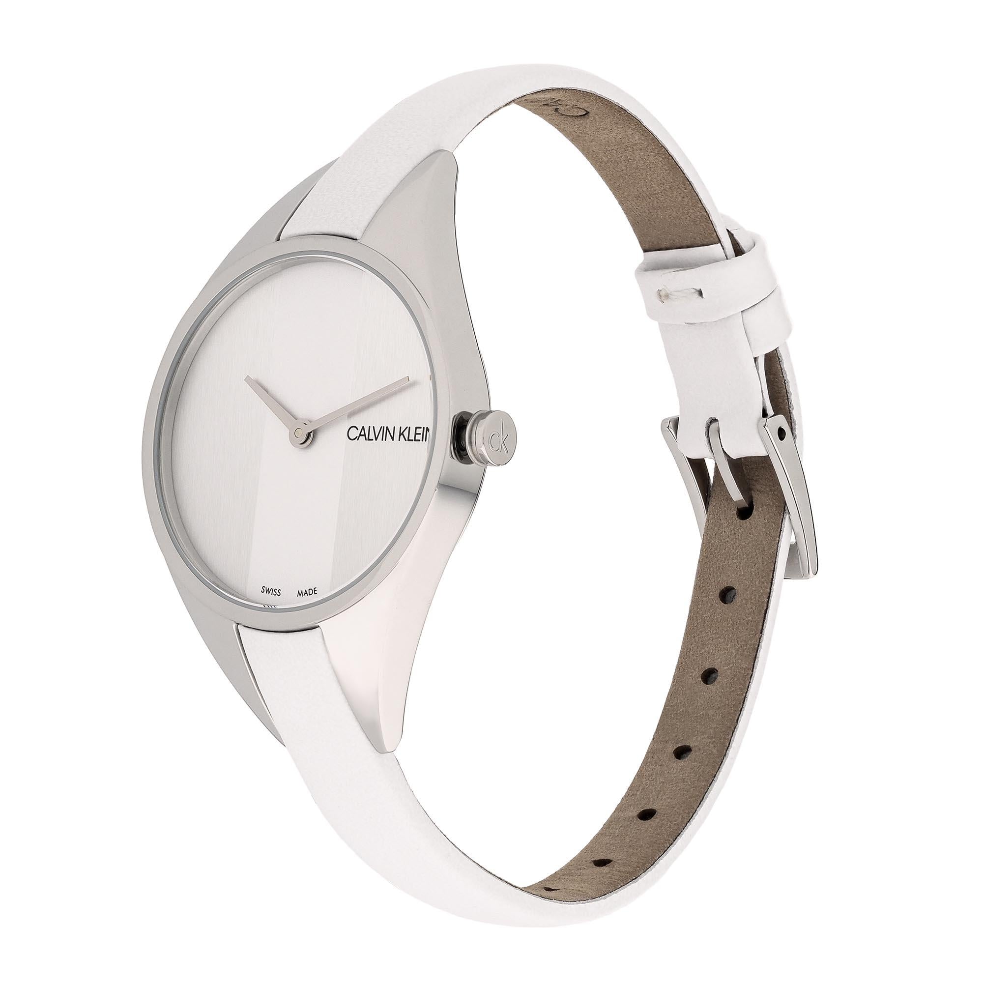 Calvin Klein Wavy Quartz Silver Dial Stainless Steel Bracelet Ladies Watch K8P231L6