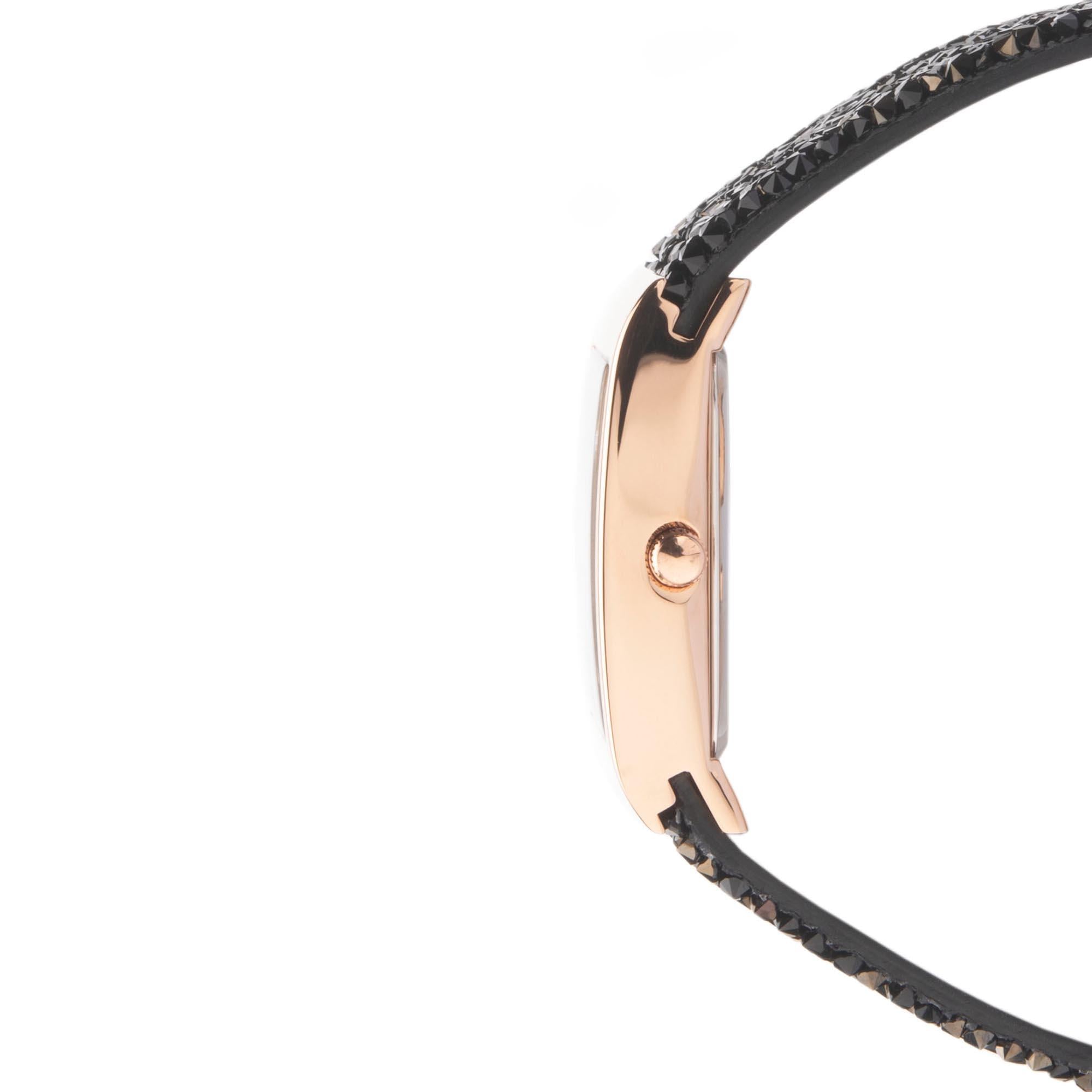 Seksy Dress Quartz Black Dial Black PVD Brass Bracelet Ladies Watch 2653