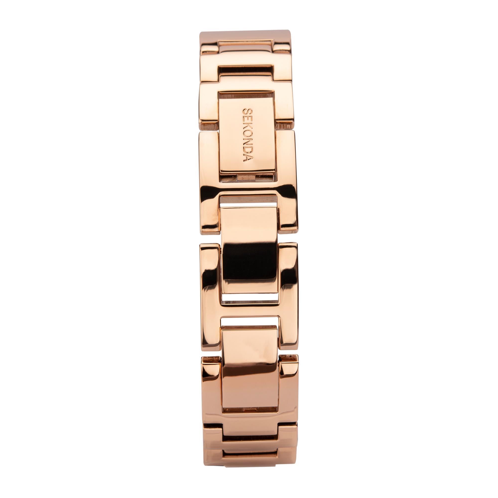 Seksy Classic Quartz Rose Gold Dial Rose Gold Brass Bracelet Ladies Watch 2952