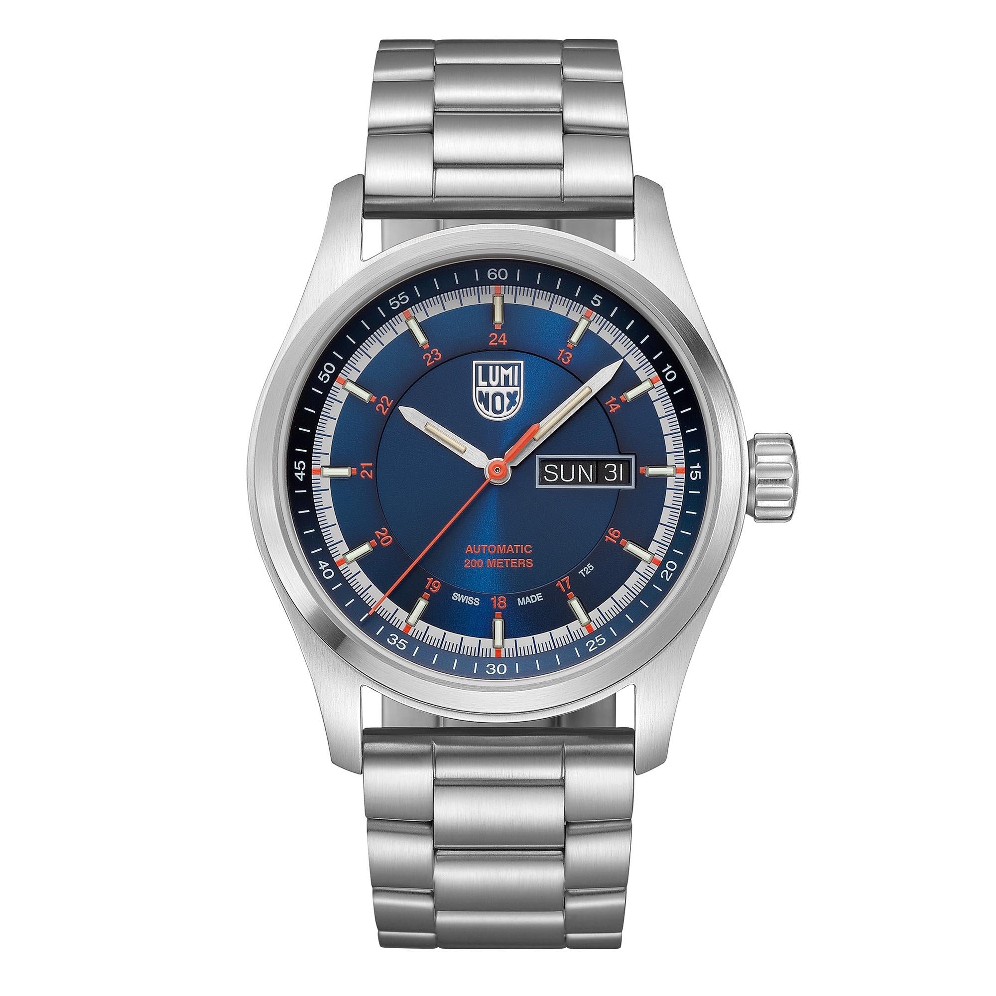 Luminox Atacama Field Automatic 1900 Series Blue Dial Stainless Steel Bracelet Men's Watch XL.1904