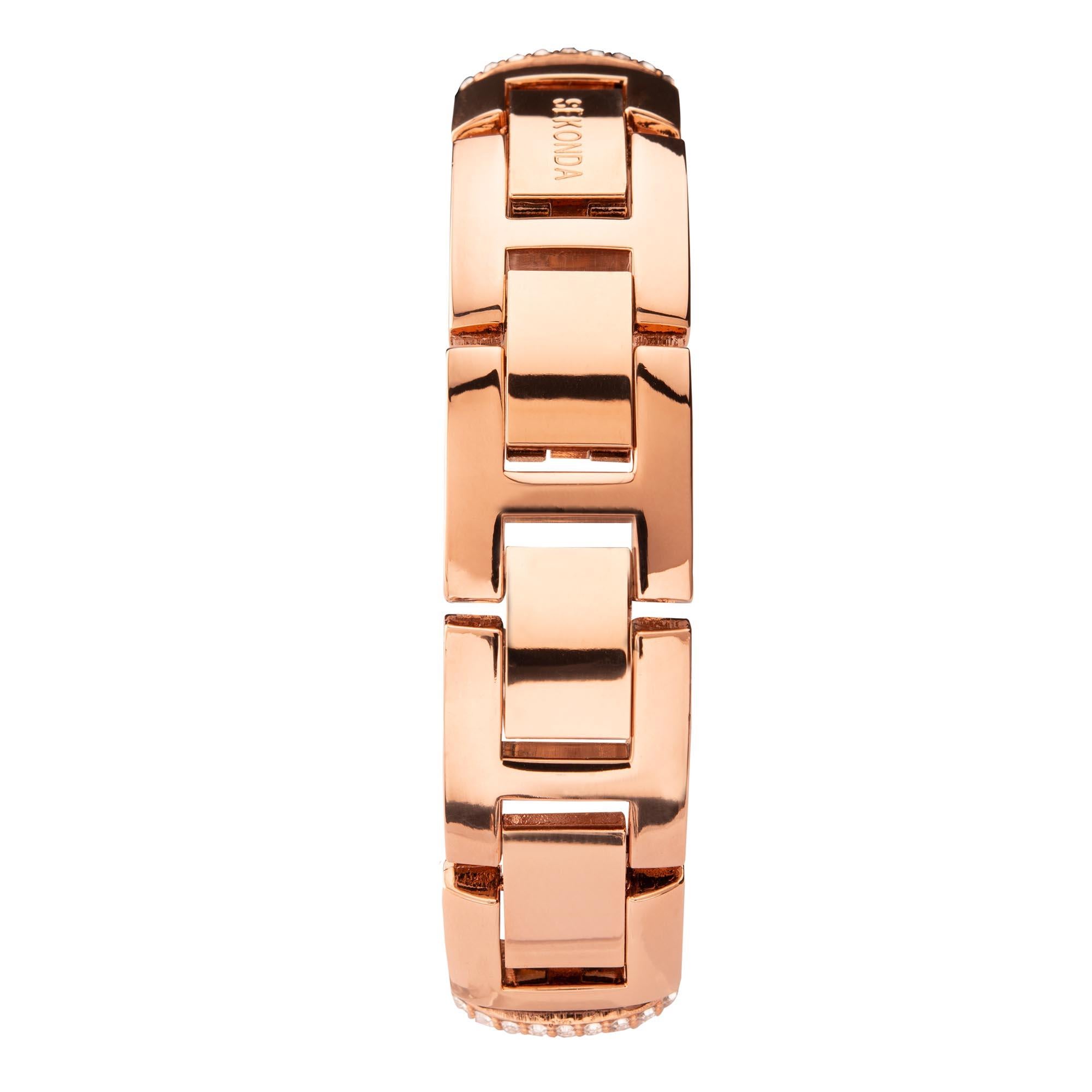 Seksy Dress Quartz Rose Gold Dial Rose Gold PVD Brass Bracelet Ladies Watch 2374