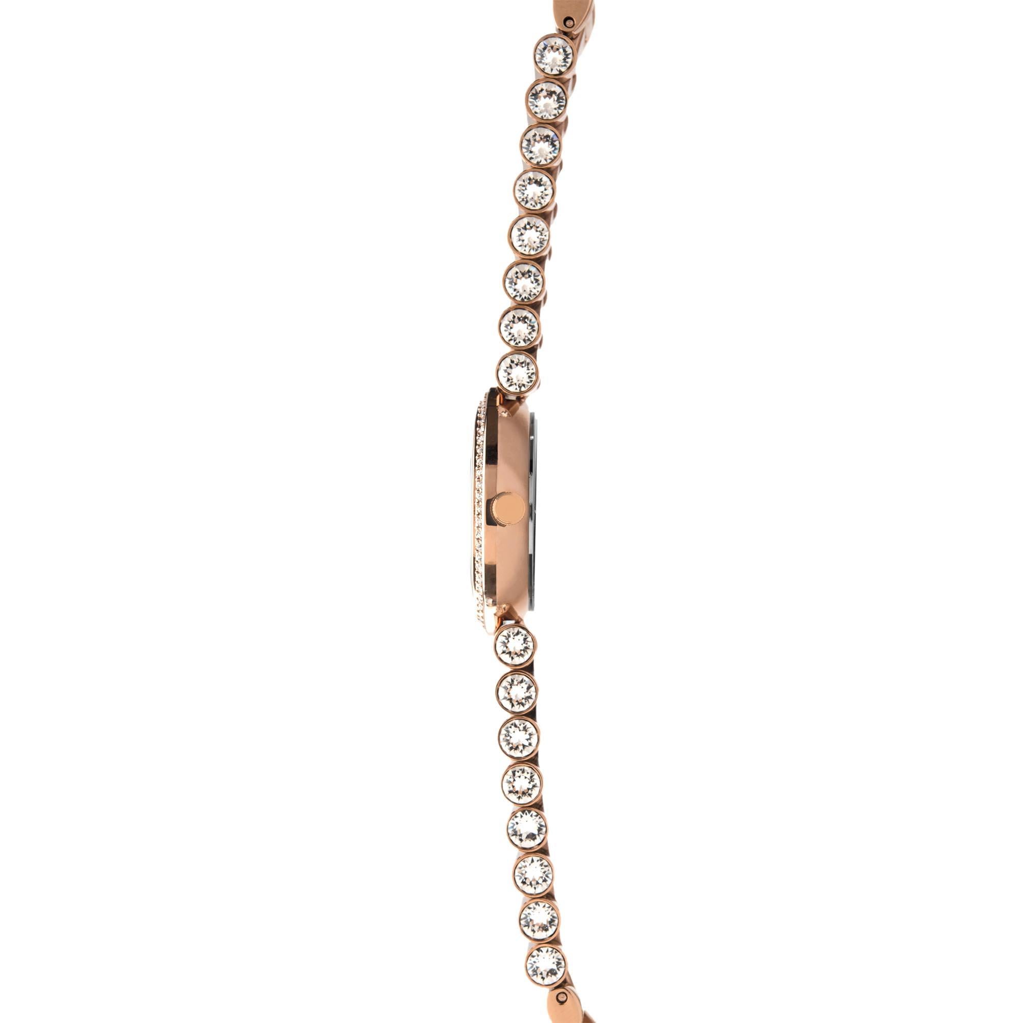 Seksy Edge Quartz Rose Gold Dial Rose Gold Stainless Steel Bracelet Ladies Watch 40046