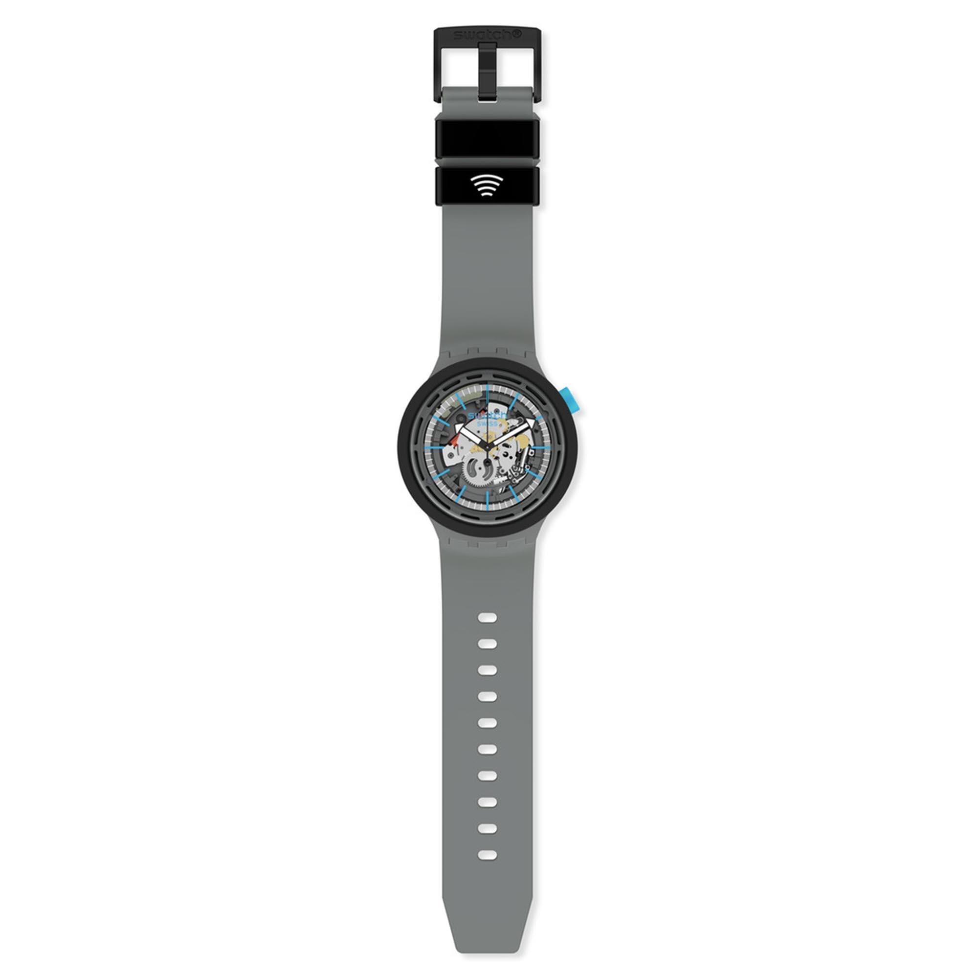 Swatch SwatchPAY! Easytippay! Quartz Transparent Dial Silicone Strap Men's Watch SO27M104-5300