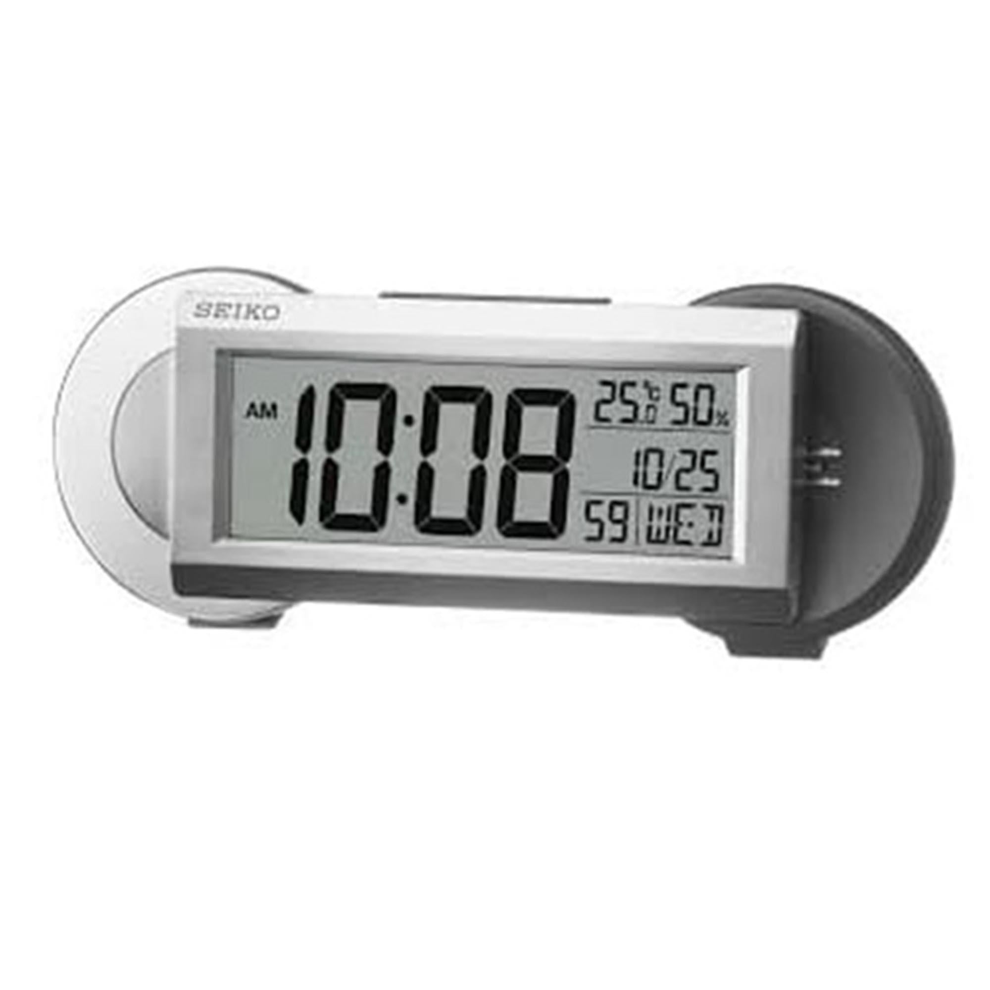 Seiko Silver Plastic Digital Alarm Clock QHL071S