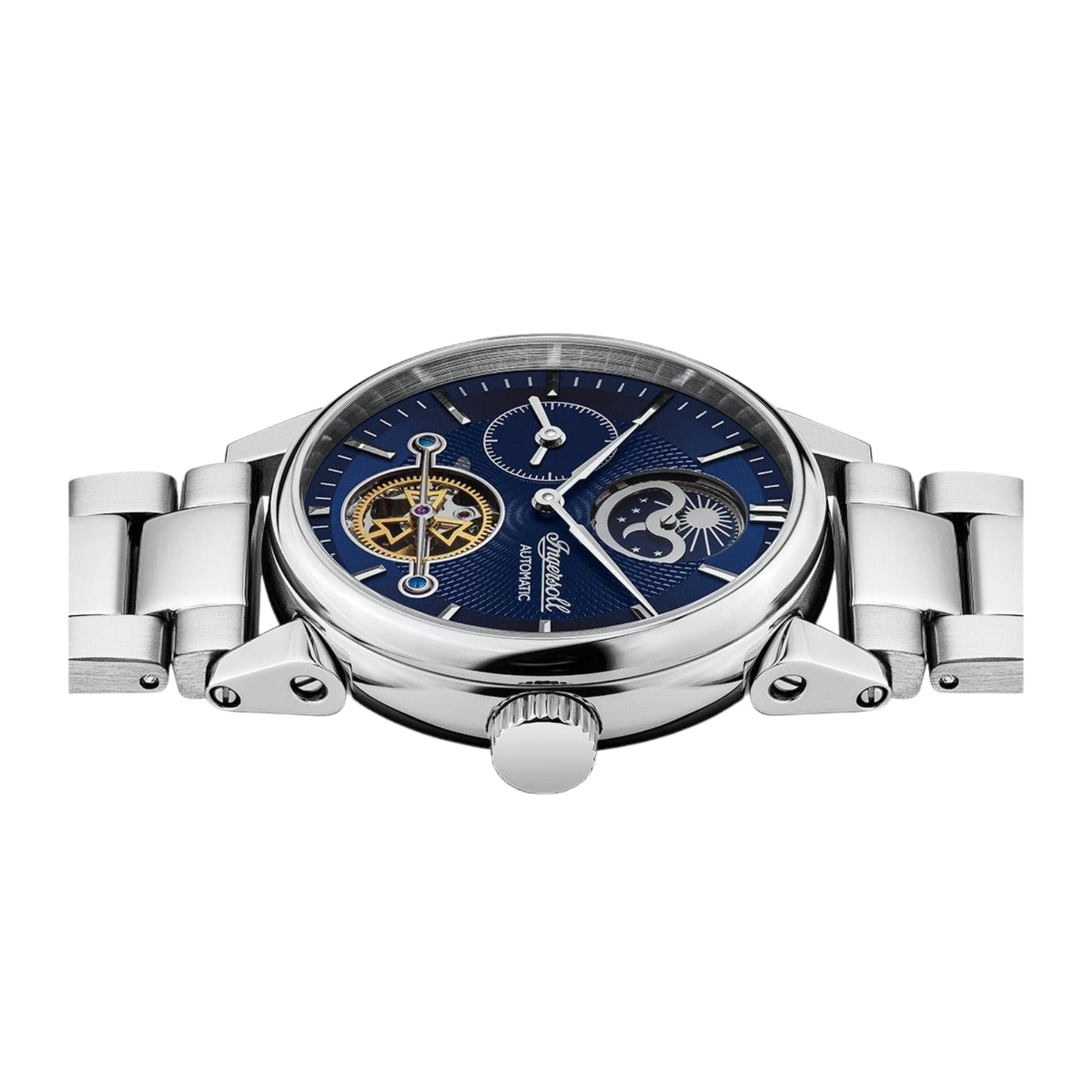Ingersoll The Swing Automatic Blue Dial Stainless Steel Bracelet Men's Watch I07501