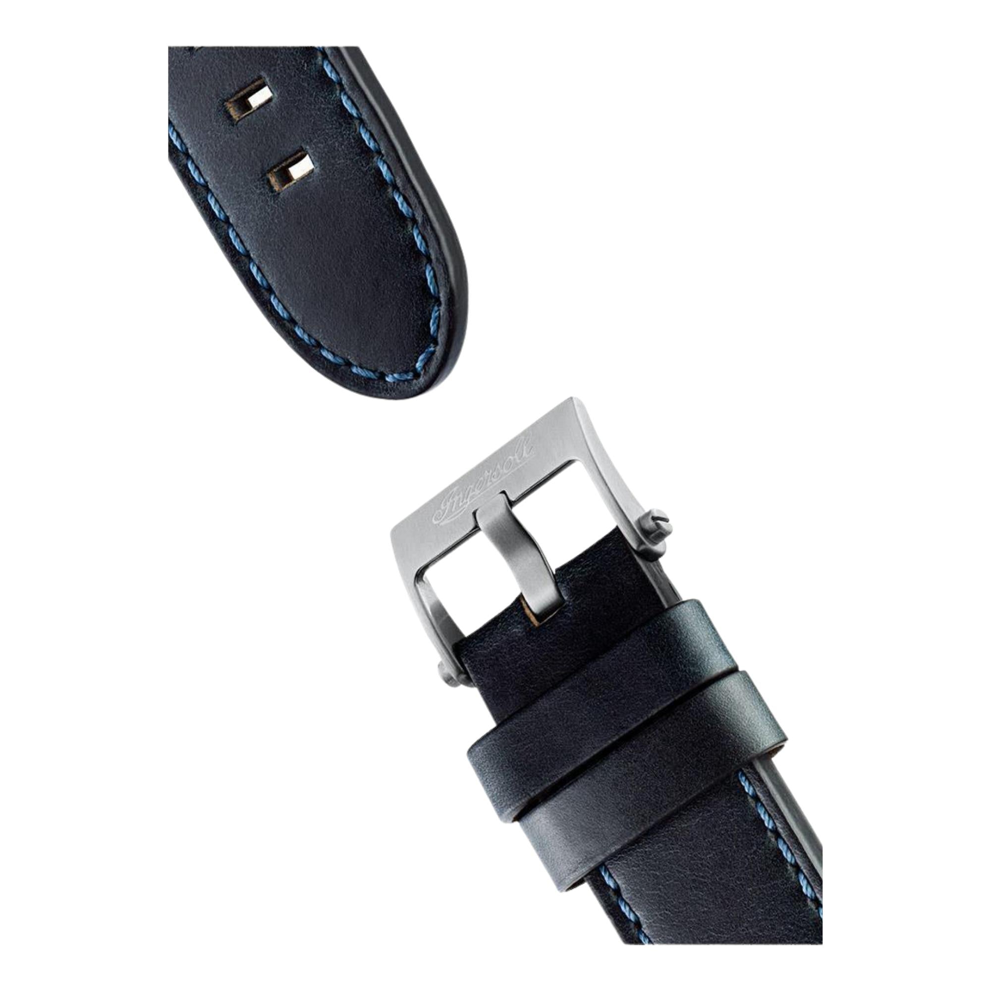 Ingersoll ‘The Carroll’ Blue Dial Leather Strap Men’s Watch I11602