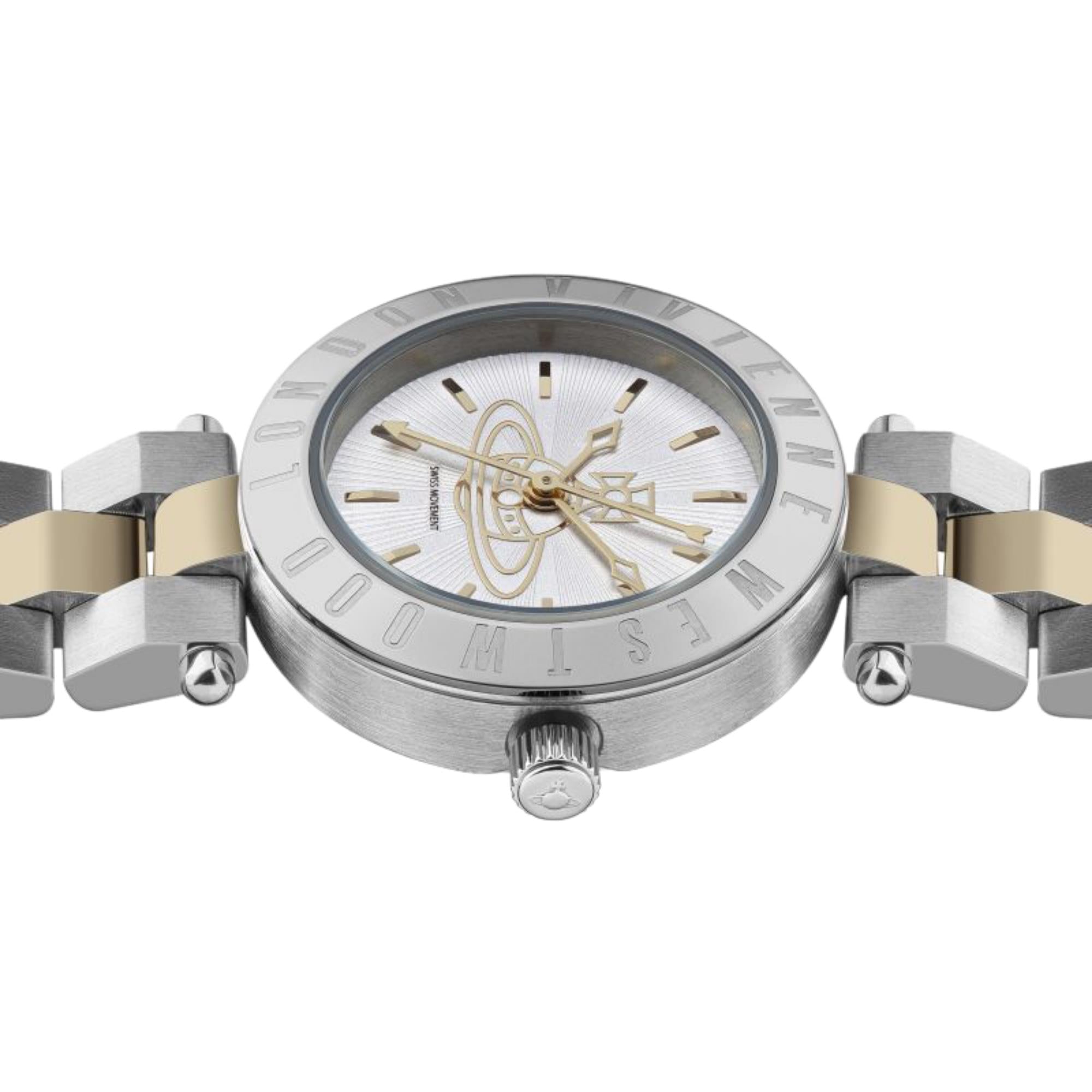 Vivienne Westwood Westbourne Quartz Silver Dial Two Tone Stainless Steel Bracelet Ladies Watch VV092LSG
