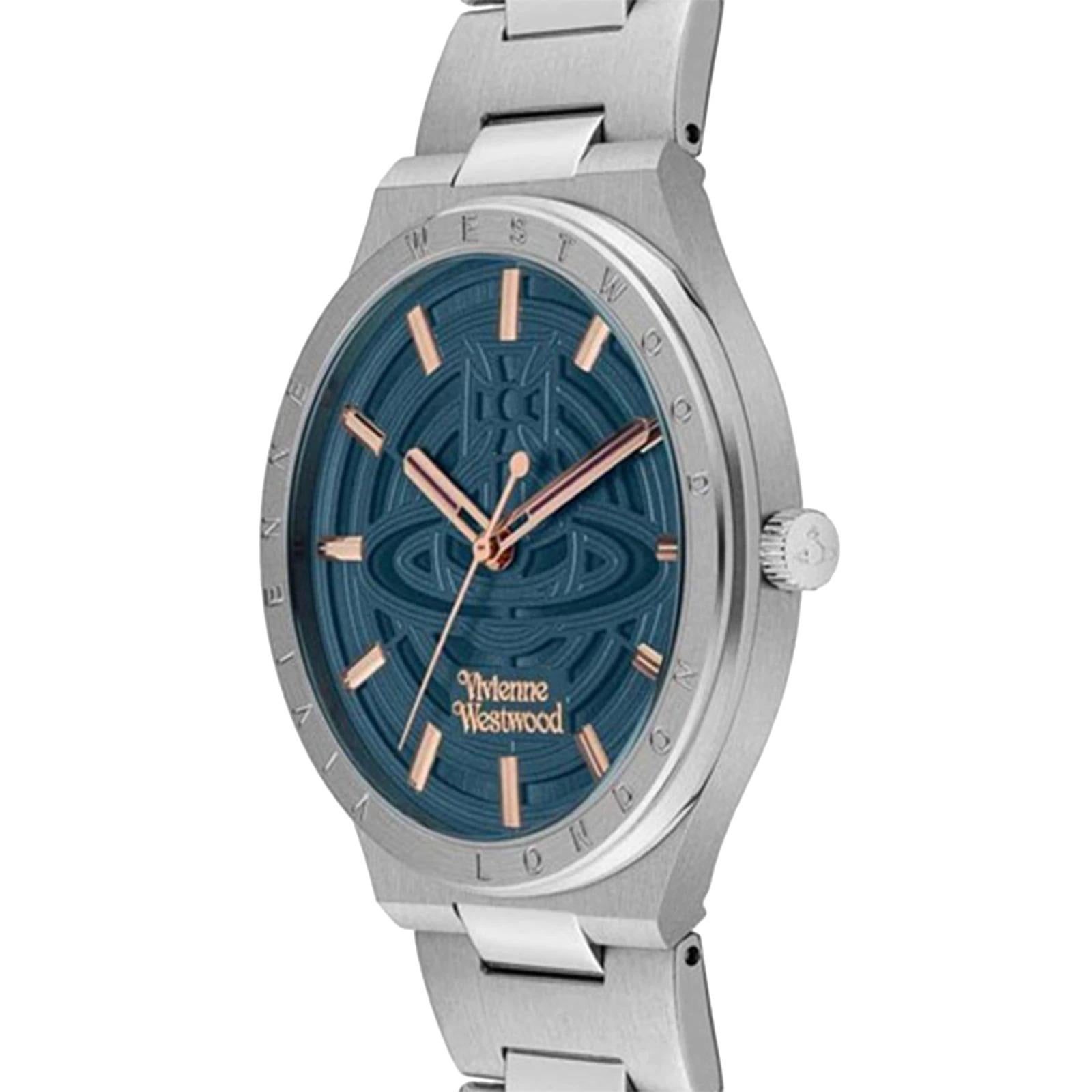 Vivienne Westwood Eltham Quartz Dark Blue Dial Stainless Steel Strap Women's Watch VV257TLSL