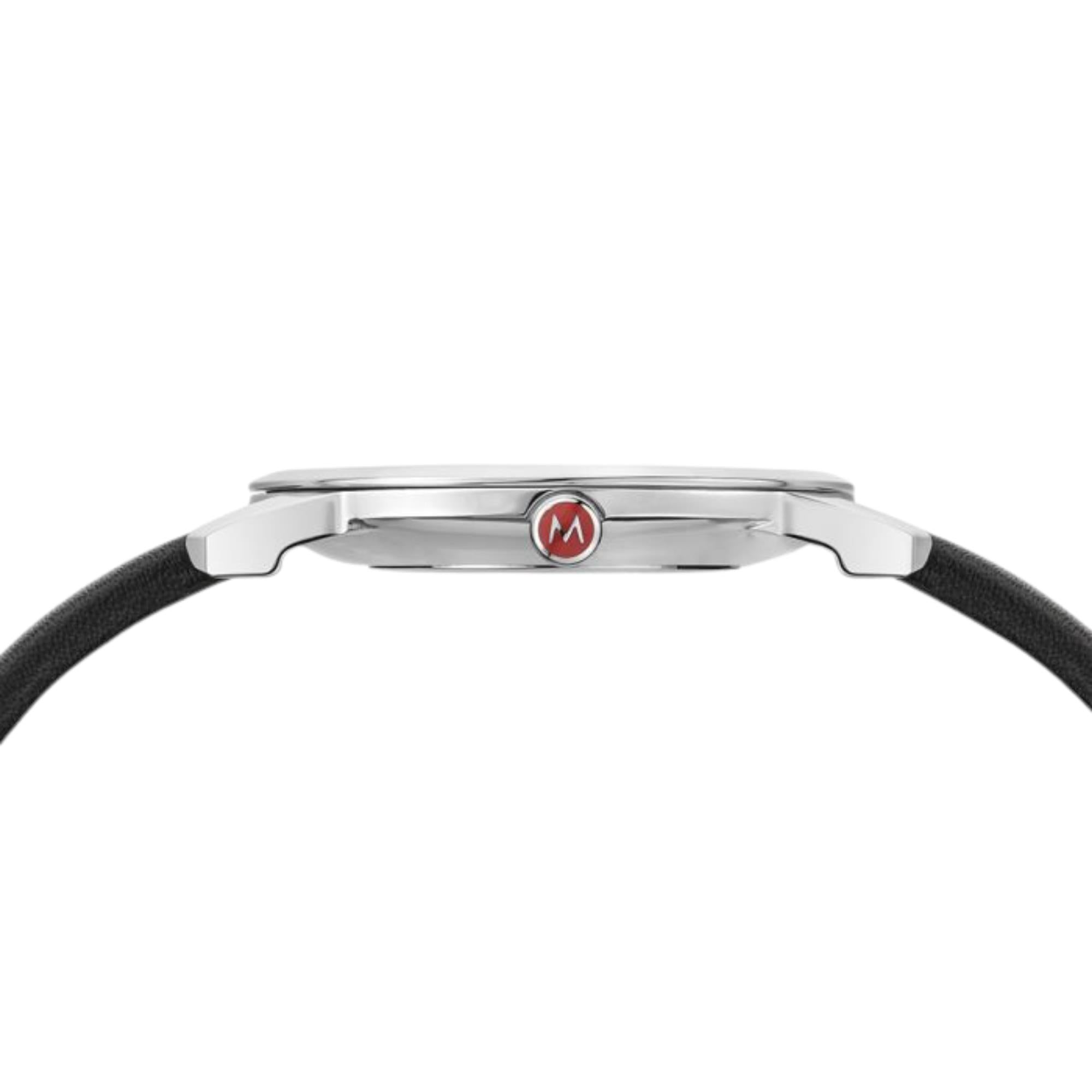 Mondaine Simply Elegant Quartz White Dial Black Leather Strap Unisex Watch A400.30351.12SBB