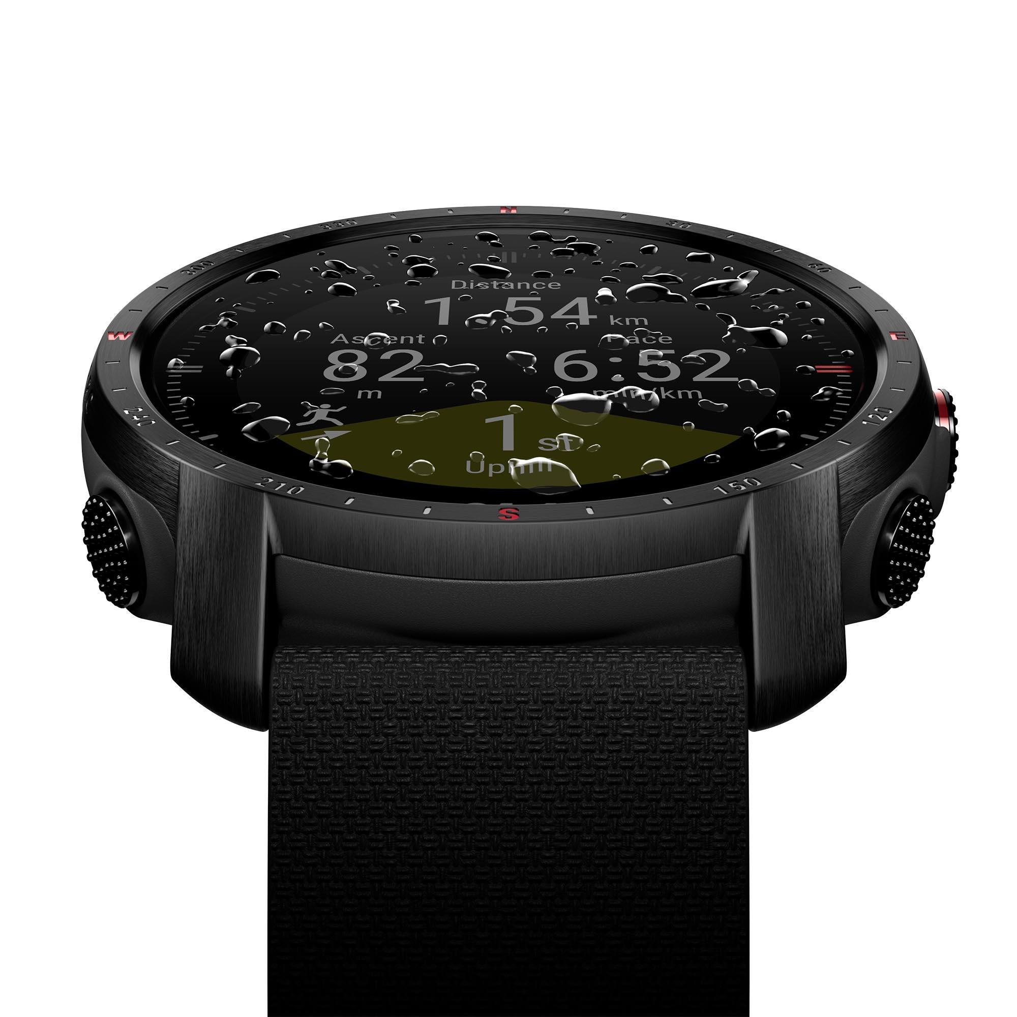 Polar Grit X Pro Black DLC Quartz Black Dial Black Synthetic Rubber Strap Unisex Watch 90085773