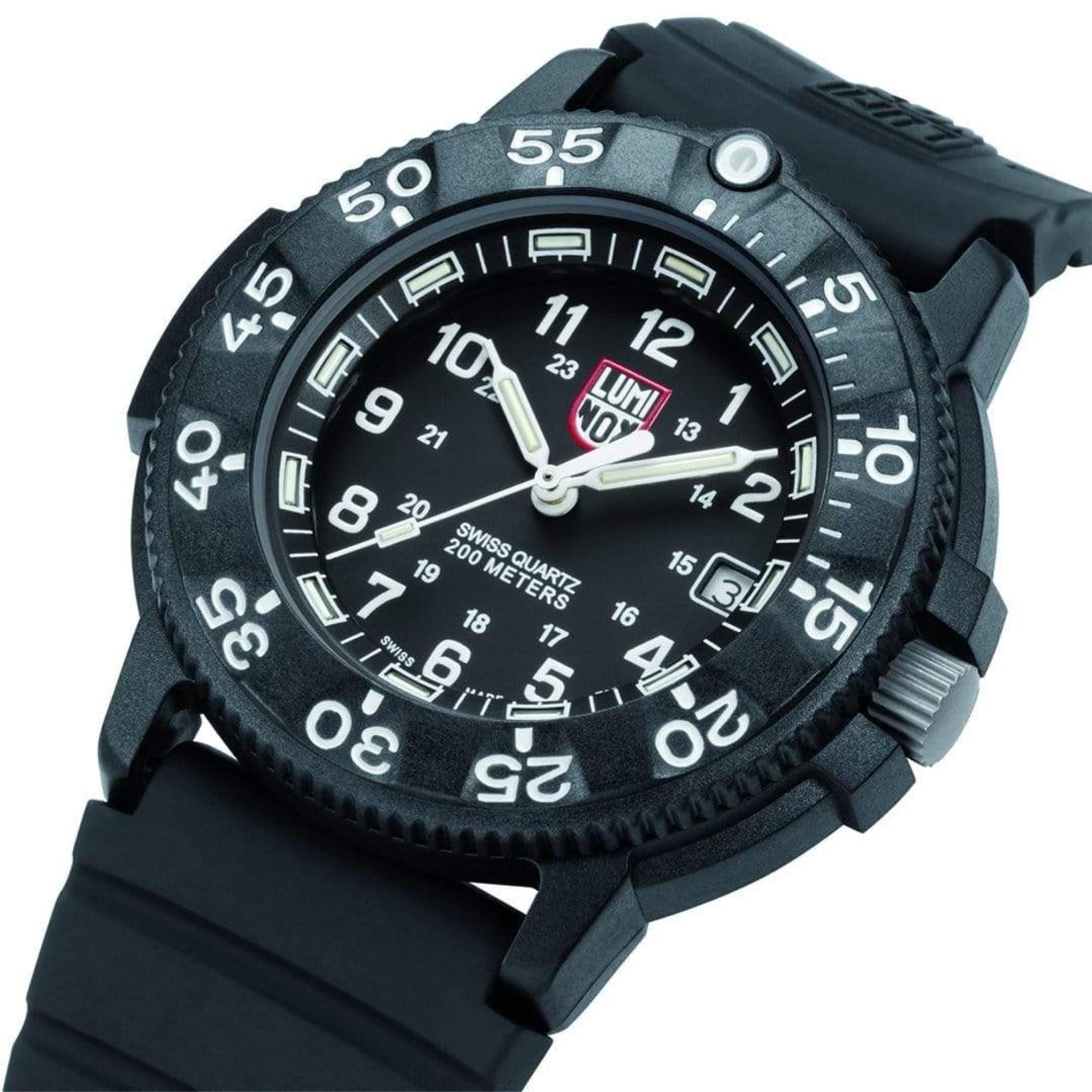 Luminox Original Navy SEAL 3000 Series Black Dial Rubber Strap Men's Watch XS.3001.F