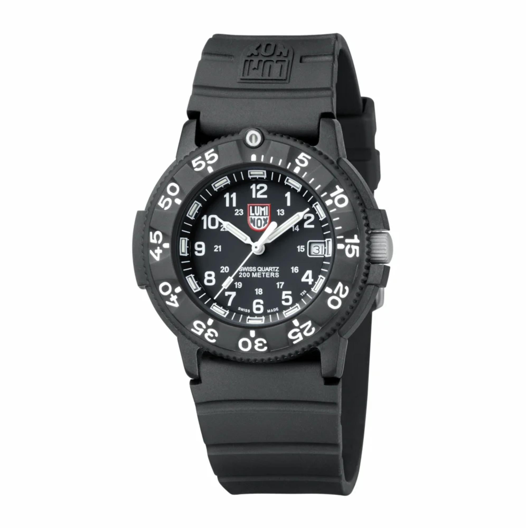 Luminox Original Navy SEAL 3000 Series Black Dial Rubber Strap Men's Watch XS.3001.F