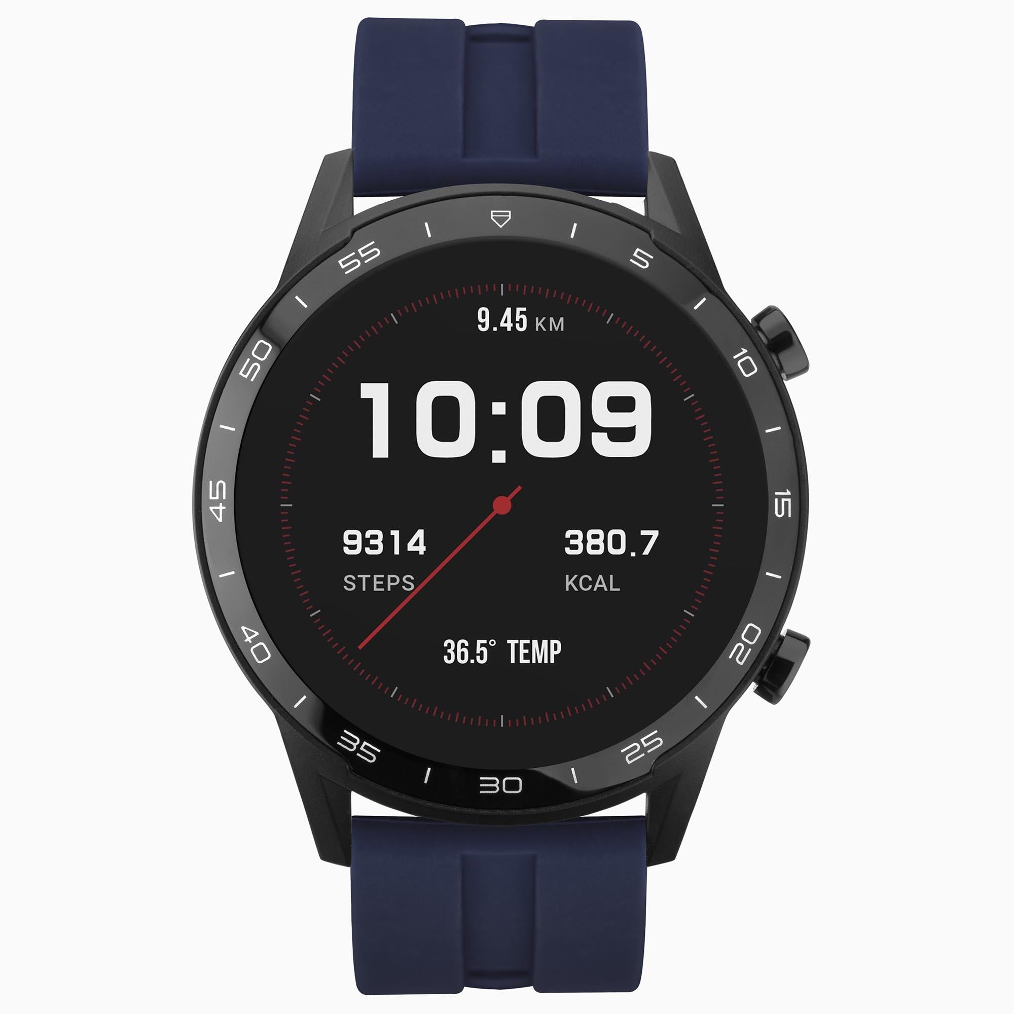 Sekonda Black Interactive Dial Blue Silicone Strap Men's Smart Watch 1912