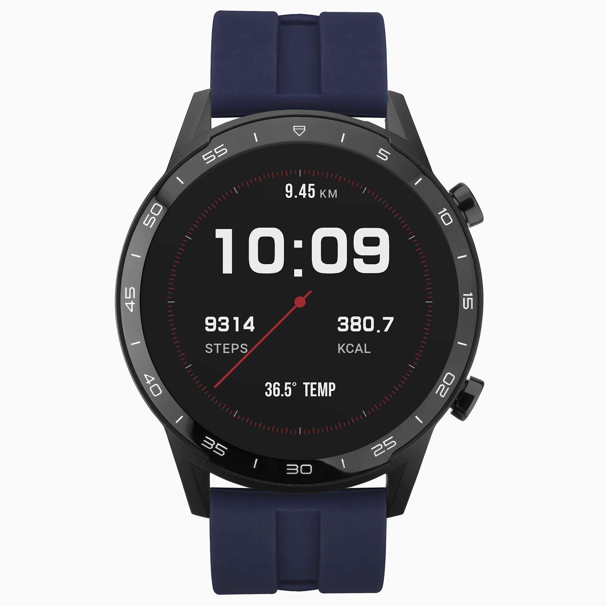 Sekonda Black Interactive Dial Blue Silicone Strap Men's Smart Watch 1912