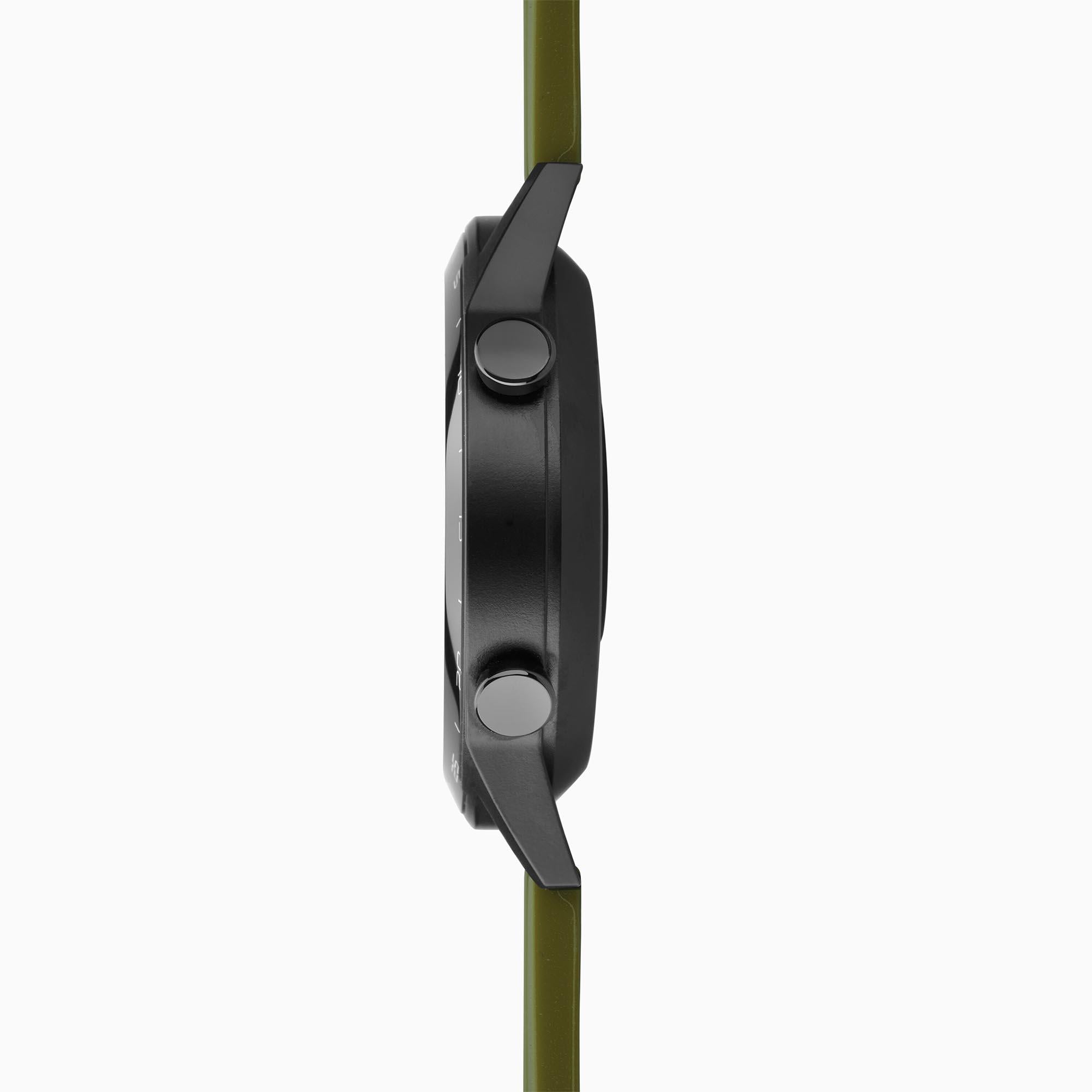Sekonda Black Interactive Dial Green Silicone Strap Men's Smart Watch 1993