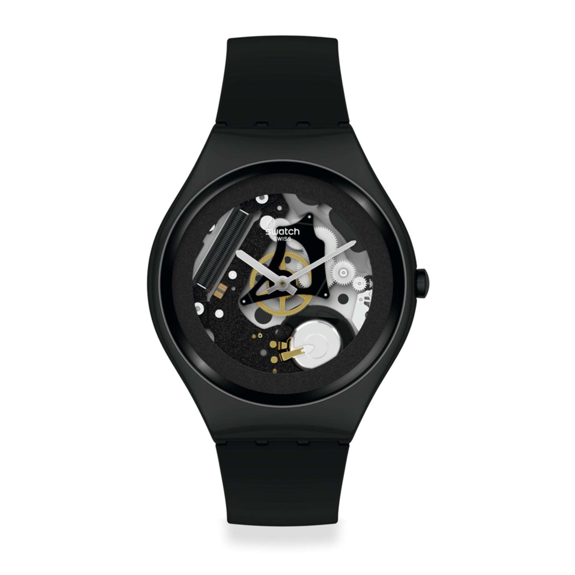 Swatch Skin Beauty Quartz Black Dial Black Strap Gents Watch SYXB105