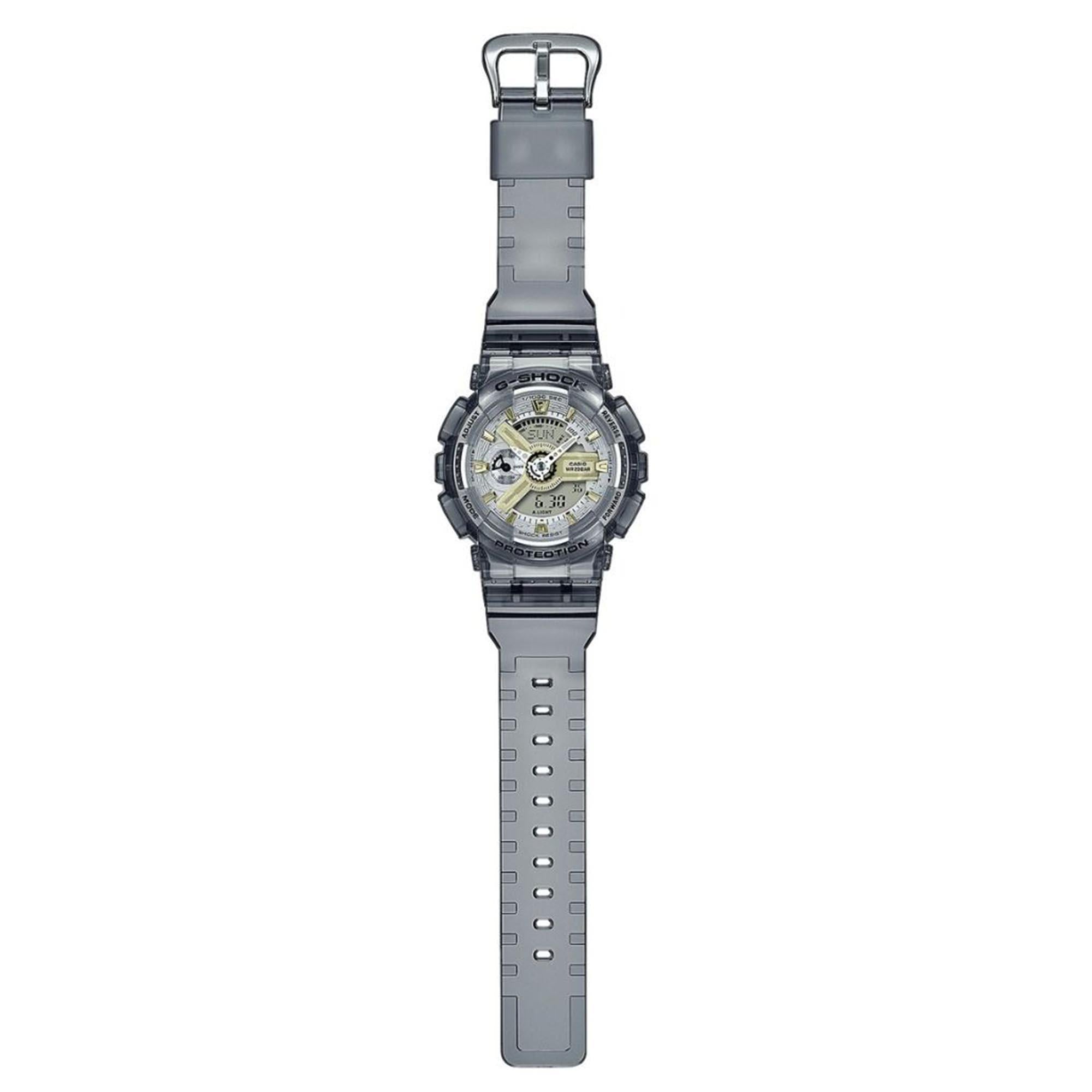 Casio G-Shock Quartz Transparent Silicone Strap Watch GMA-S110GS-8AER