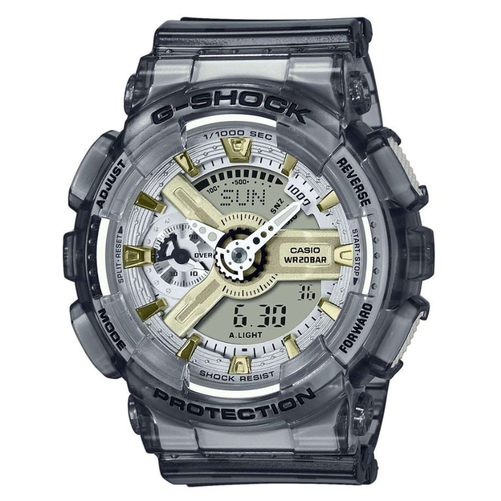 Casio G-Shock Quartz Transparent Silicone Strap Watch GMA-S110GS-8AER