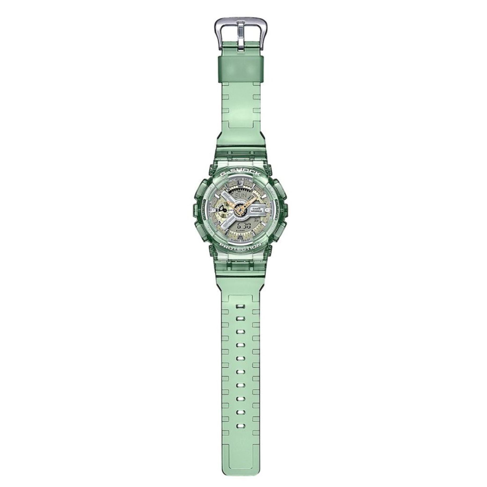 Casio G-Shock Quartz Green Dial Green Silicone Strap Watch GMA-S110GS-3AER