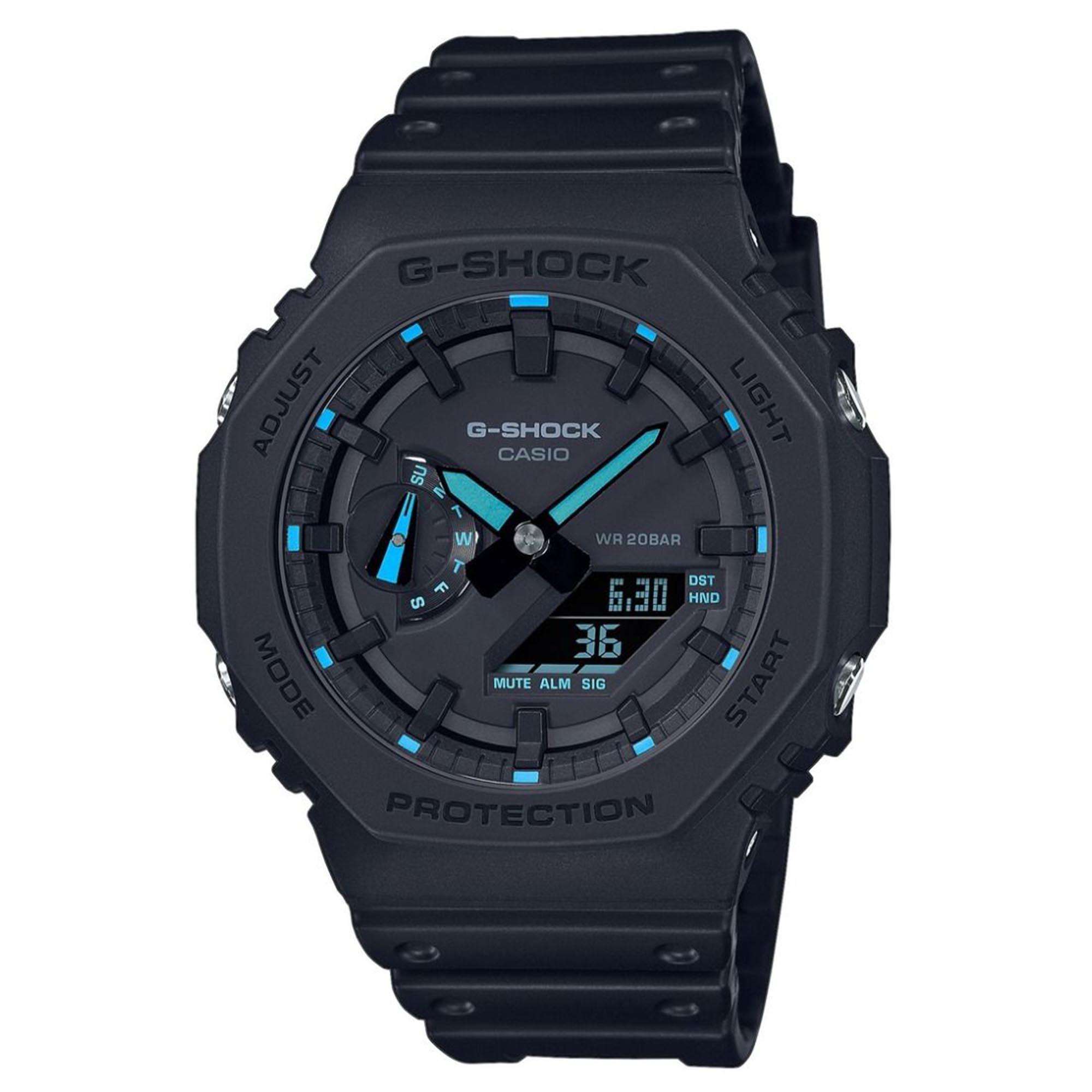 Casio G-Shock Octagon Series ‘CasiOak’ Quartz Digital Black Resin Strap Men's Watch GA-2100-1A2ER
