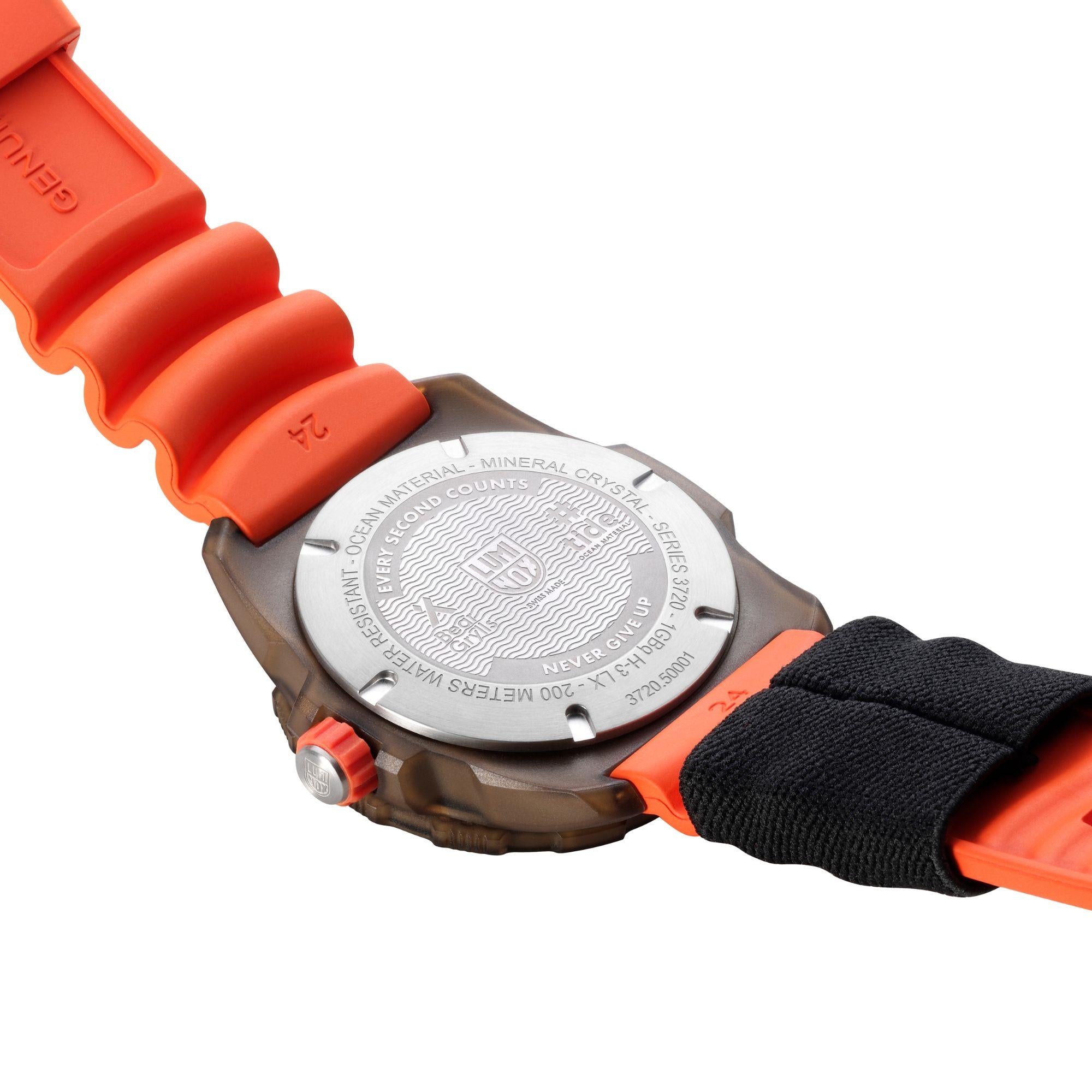 Luminox Bear Grylls Survival Rule of 3 3720 ECO Series Black Dial Rubber Strap Men's Watch XB.3729.ECO
