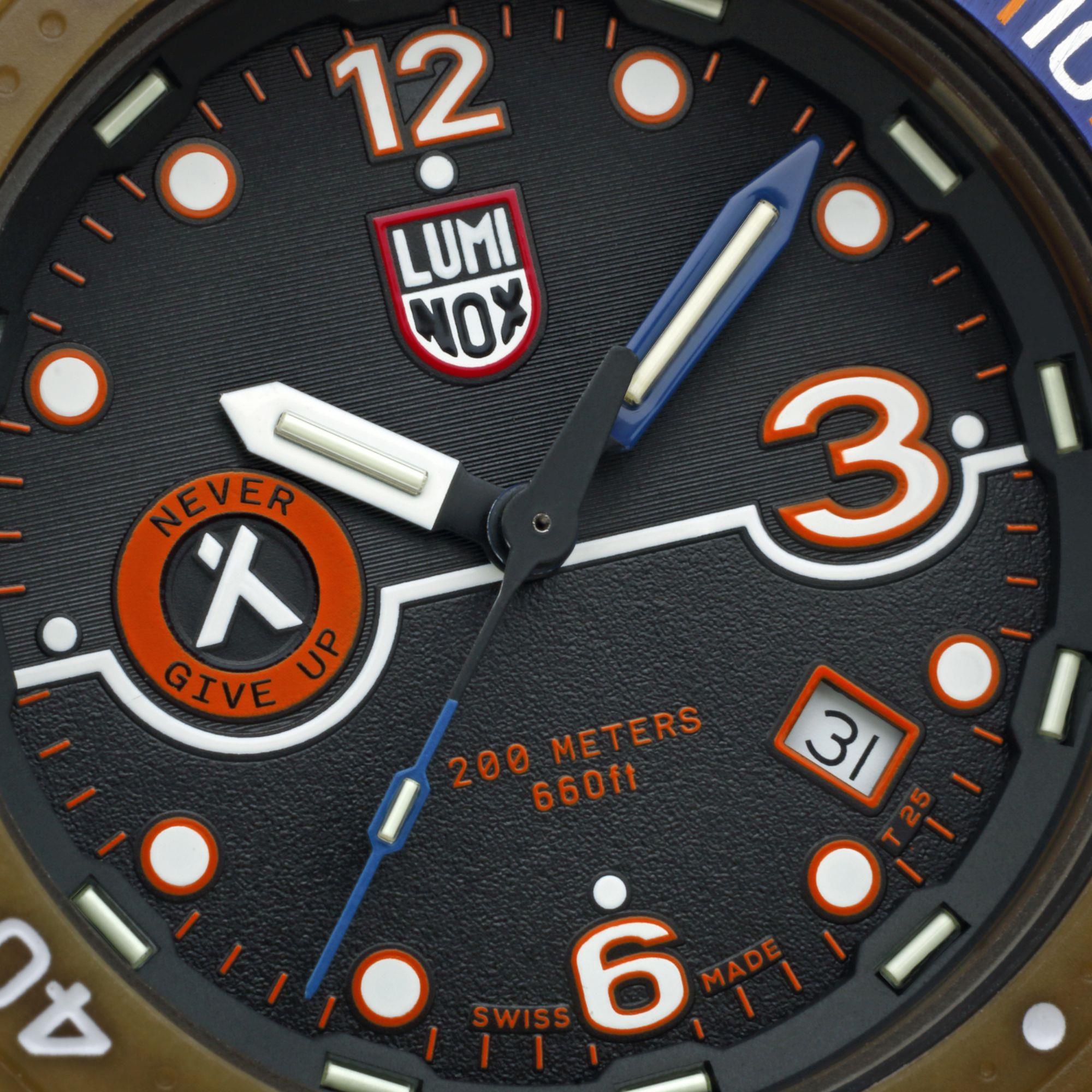 Luminox Bear Grylls Survival Rule of 3 3720 ECO Series Black Dial Rubber Strap Men's Watch XB.3729.ECO