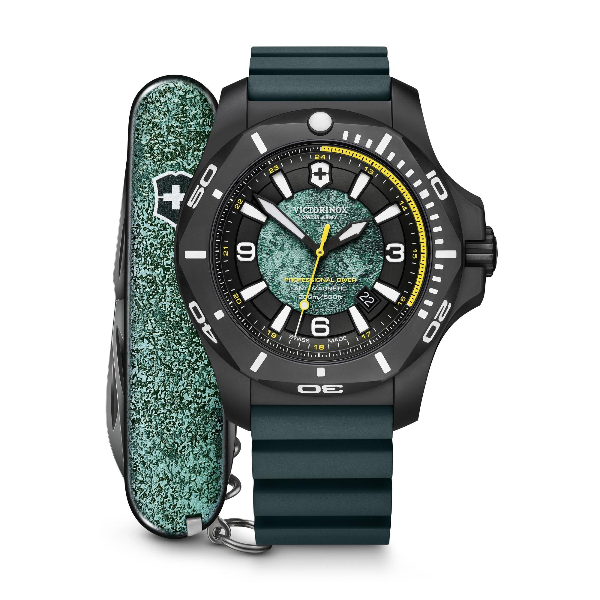 Victorinox I.N.O.X Professional Diver Limited Edition Titanium Quartz Black Rubber Strap Men's Watch 241957.1