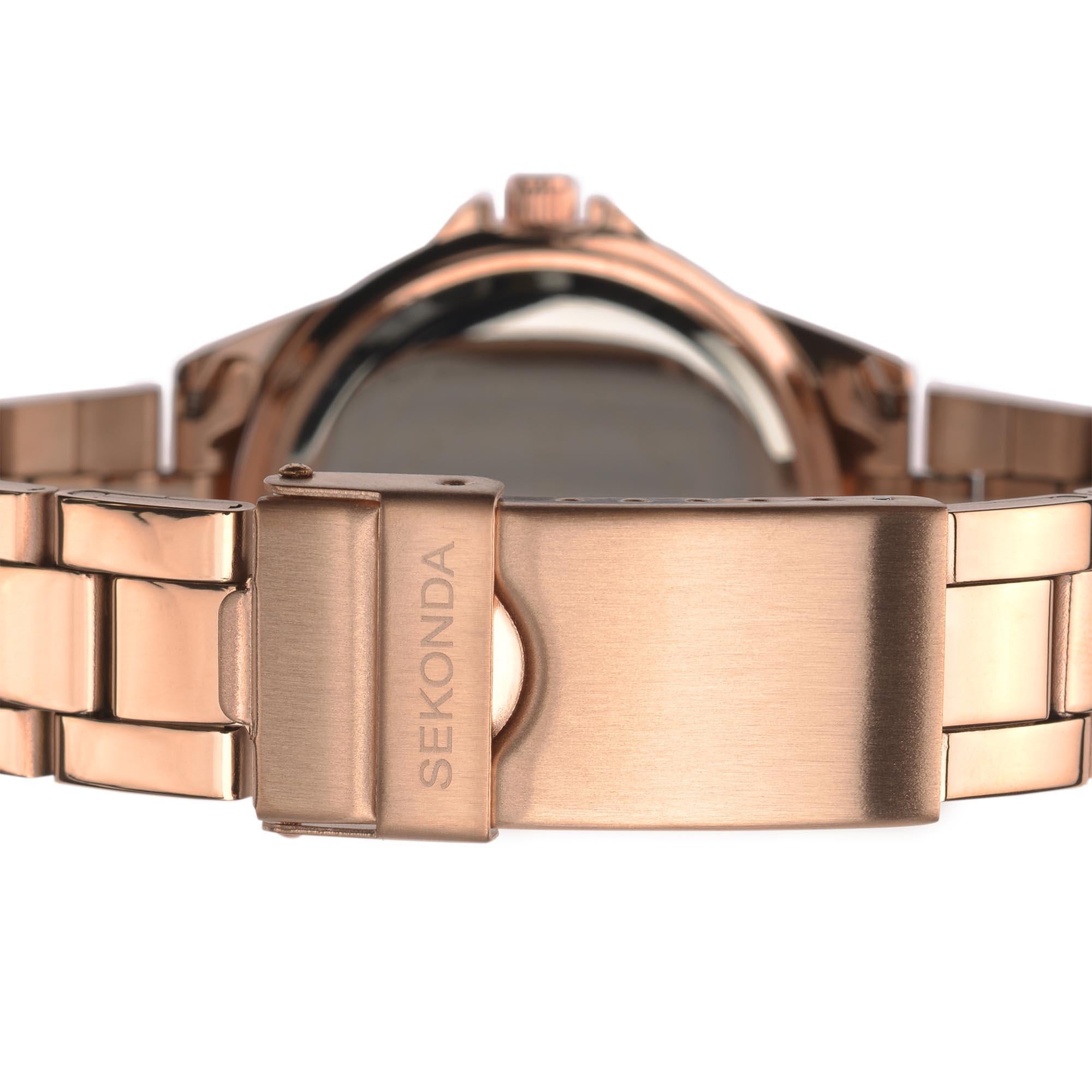 Sekonda Hero Quartz Red Dial Bronze Stainless Steel Ladies Watch 40290