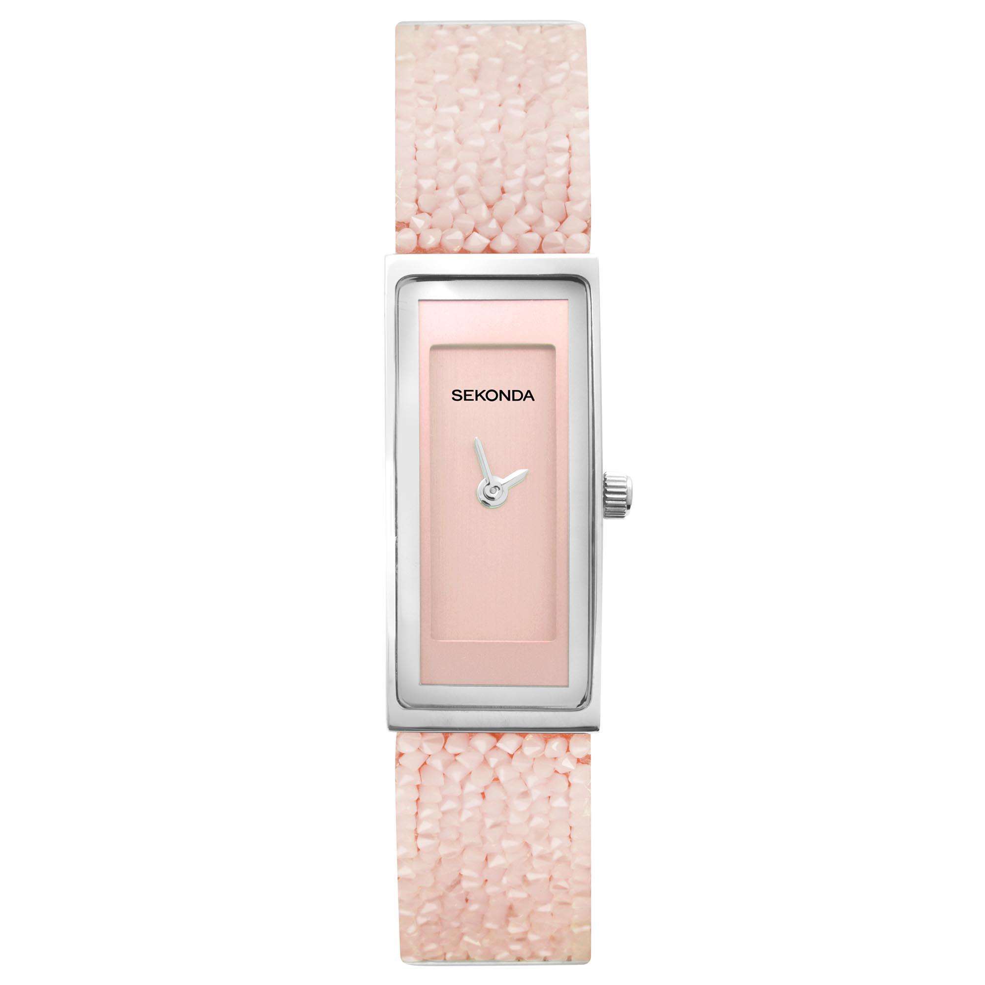 Sekonda Pastel Rocks Quartz Pink Dial Pink Strap Ladies Watch 40373