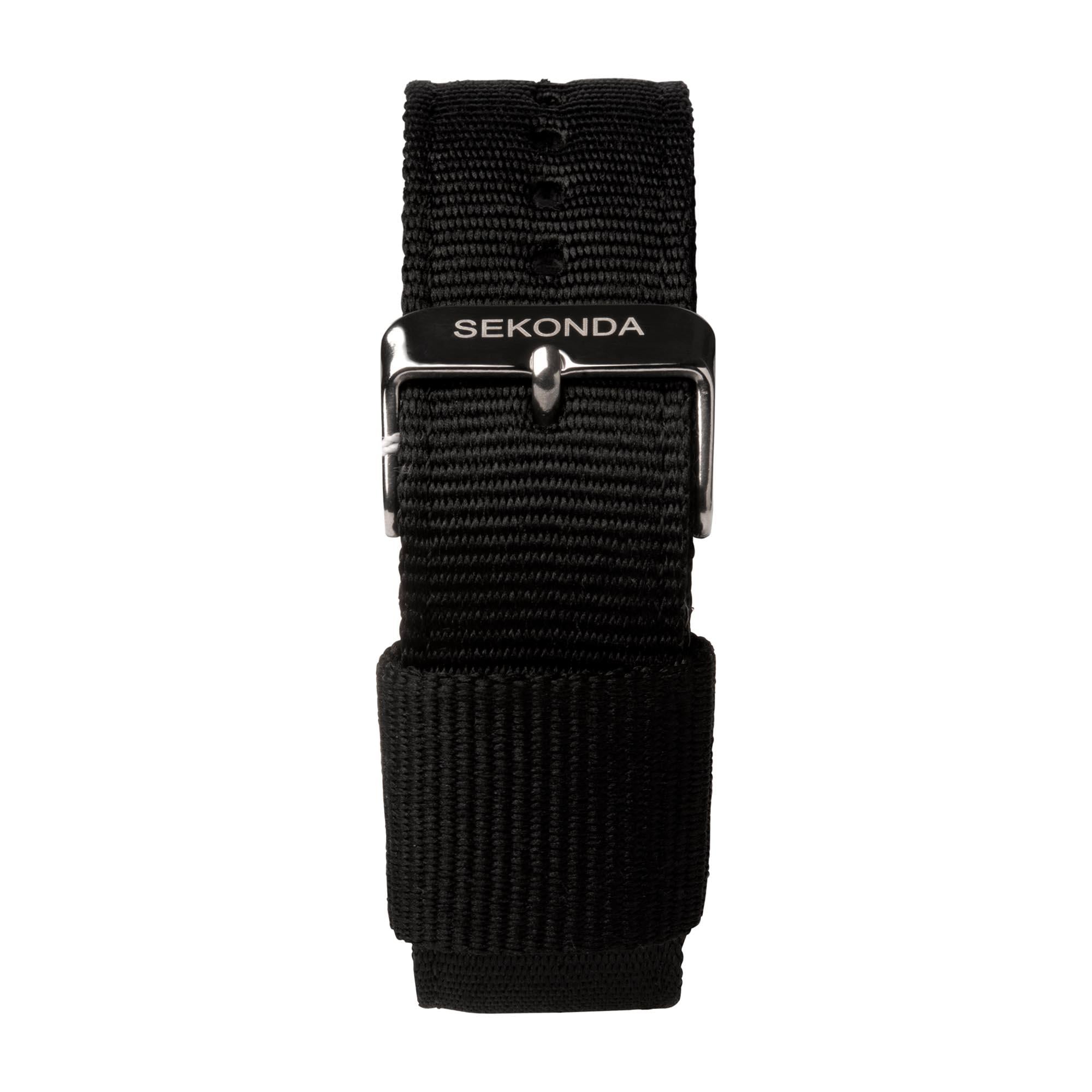 Sekonda Airborne Quartz Black Dial Black Strap Men's Watch 1992