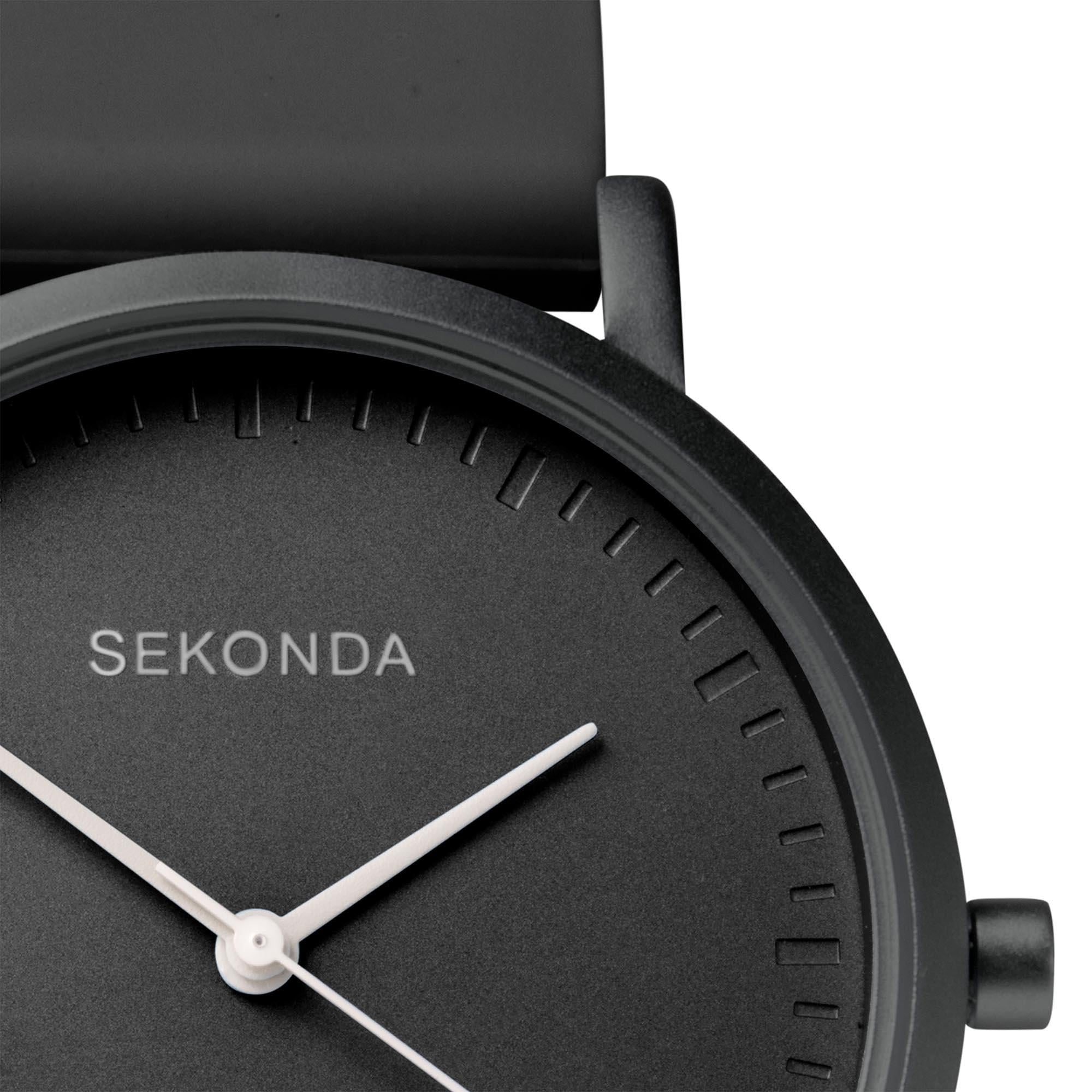 Sekonda In Colour Quartz Black Dial Black Silicone Strap Ladies Watch 40389