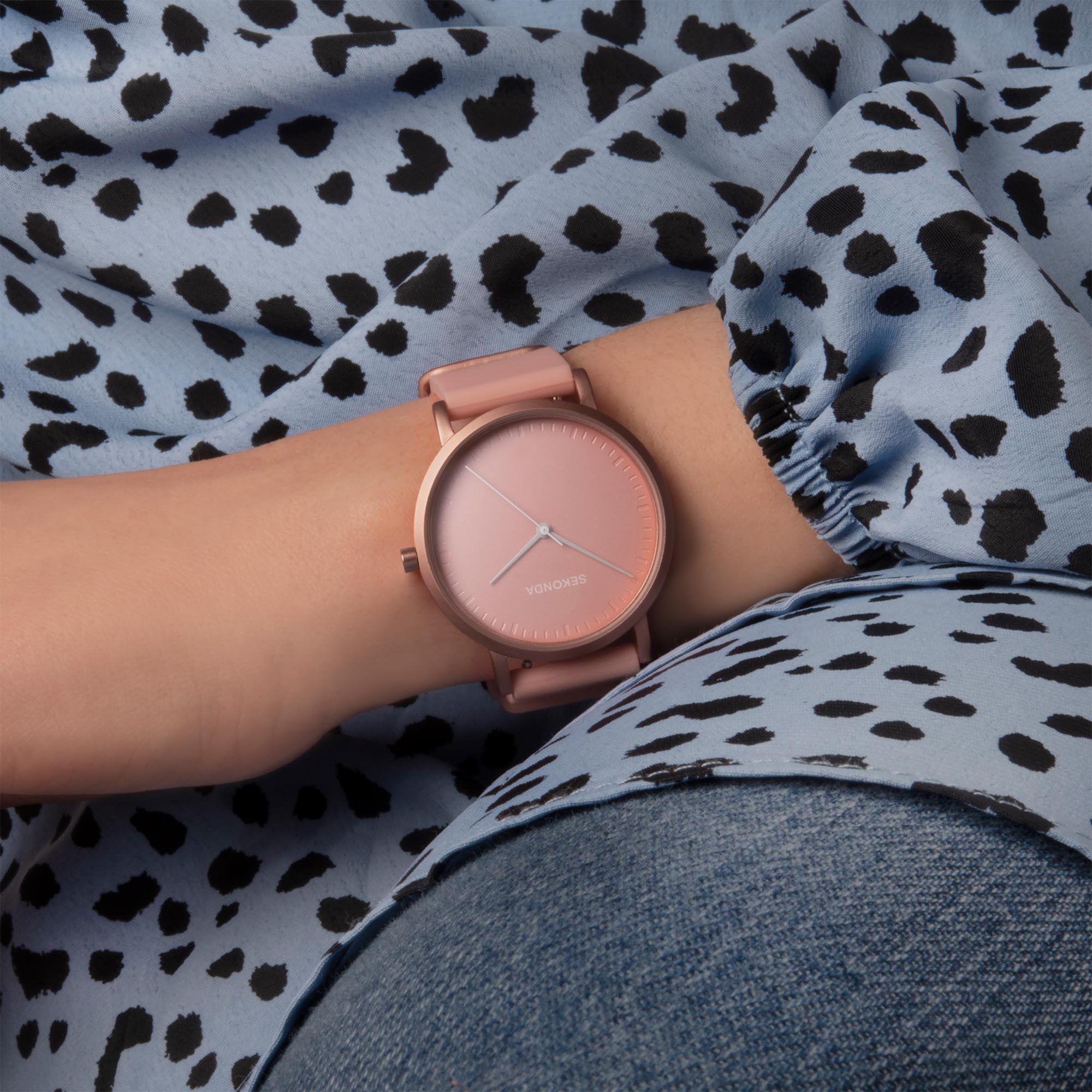 Sekonda In Colour Quartz Pink Dial Pink Silicone Strap Ladies Watch 40394