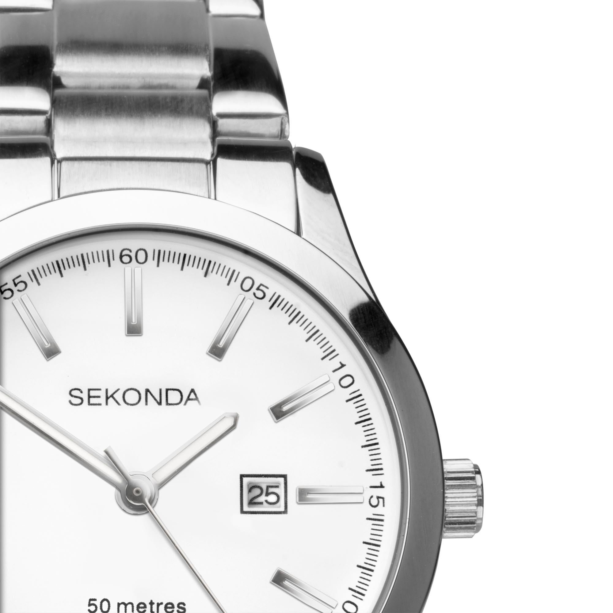 Sekonda ColourPop Quartz White Dial Stainless Steel Bracelet Ladies Watch 40363