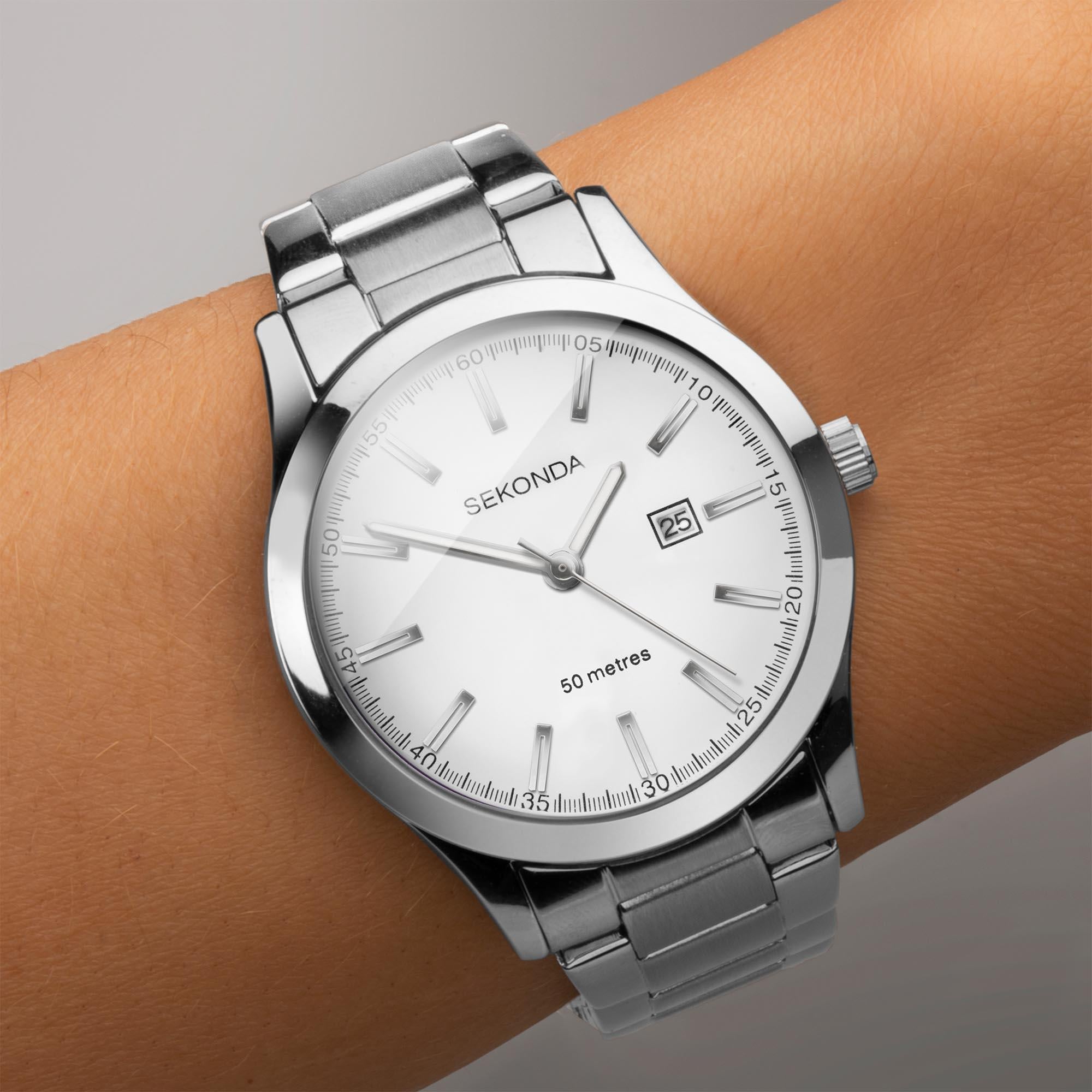 Sekonda ColourPop Quartz White Dial Stainless Steel Bracelet Ladies Watch 40363