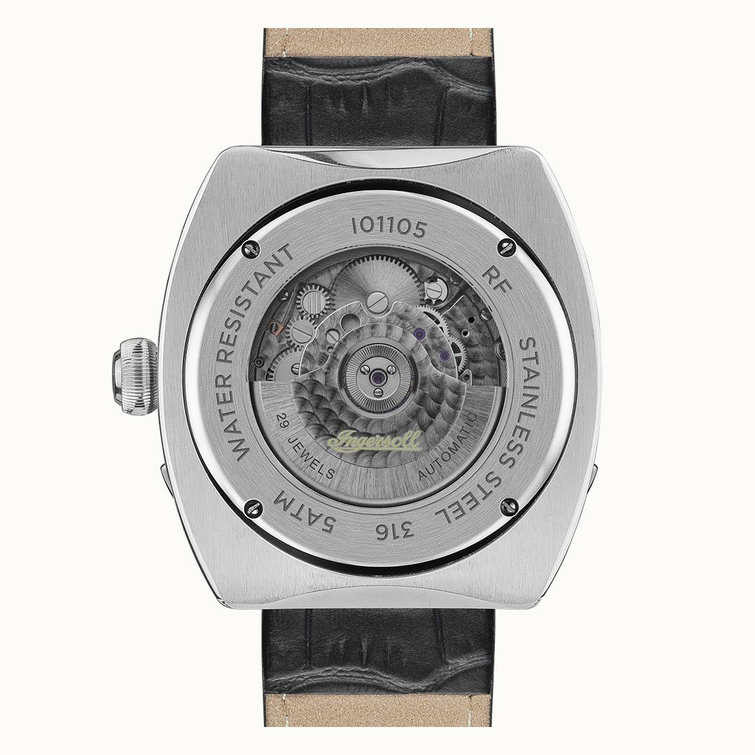 Ingersoll The Michigan Automatic White Dial Black Leather Strap Men's Watch I01105