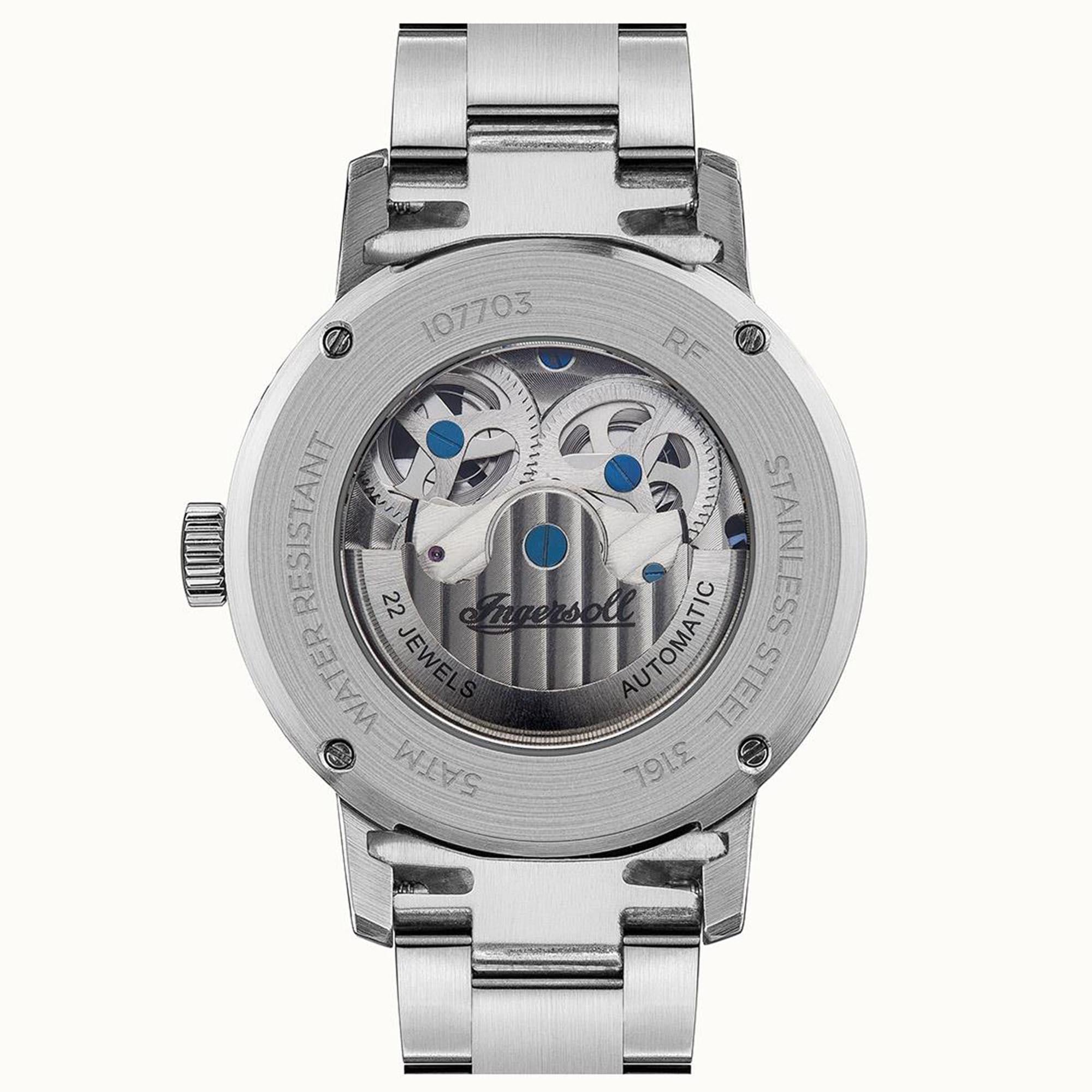 Ingersoll The Michigan Automatic Blue Dial Stainless Steel Bracelet Men's Watch I01107