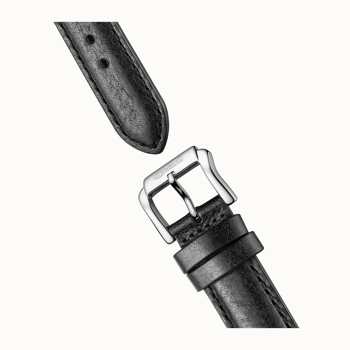 Ingersoll The Jazz Automatic Black Dial Black Leather Strap Men's Watch I07701