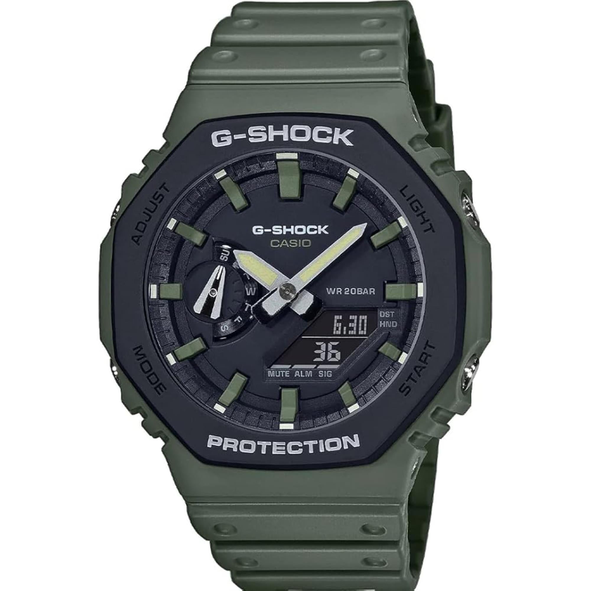 Casio G-Shock Street Utility Digital Green Resin Strap Men's Watch GA-2110SU-3AER