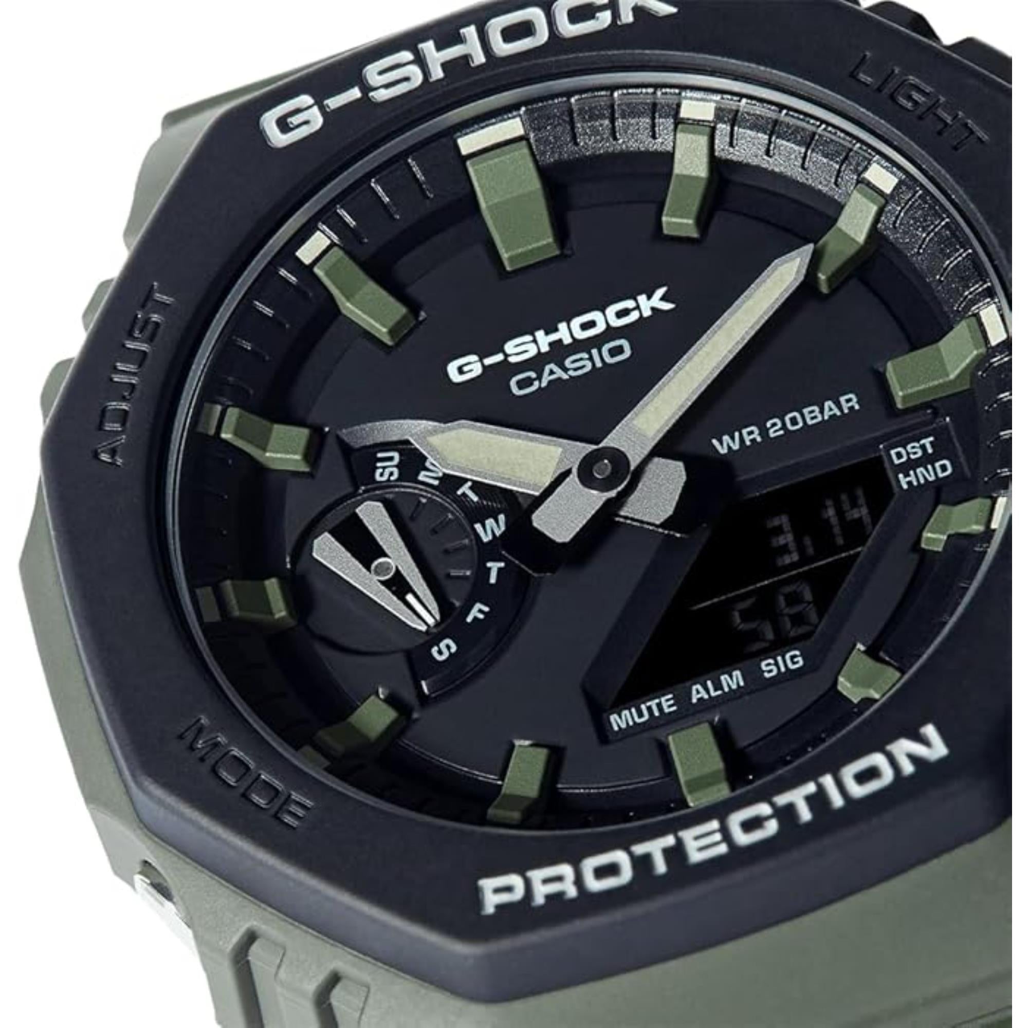 Casio G-Shock Street Utility Digital Green Resin Strap Men's Watch GA-2110SU-3AER