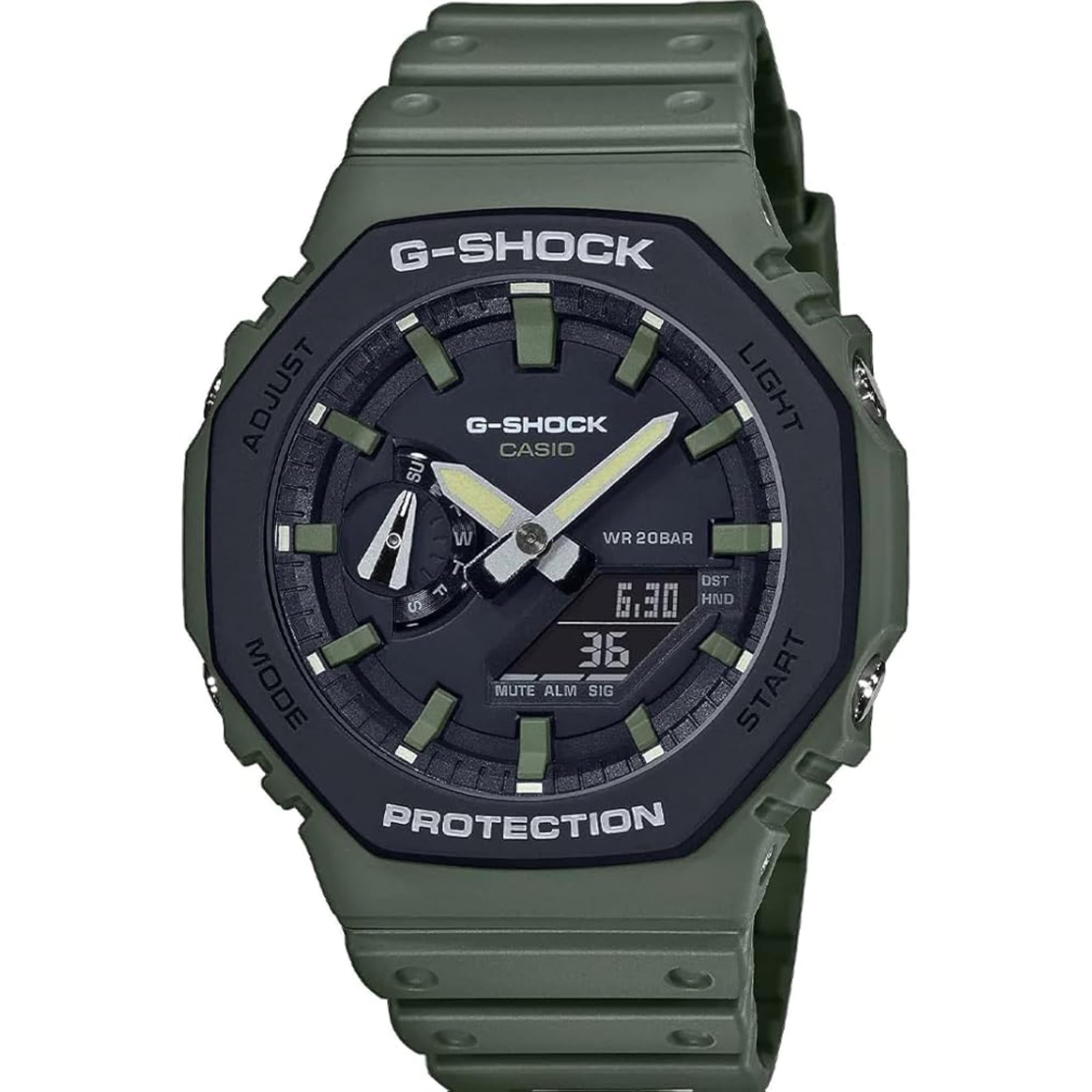 Casio G-Shock Street Utility Digital Green Resin Strap Men's Watch GA-2110SU-3AER
