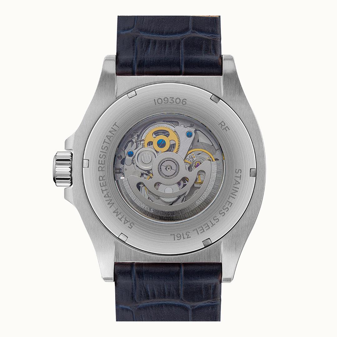 Ingersol The Orville Automatic Navy Blue Leather Strap Blue Dial Men's Watch I09306