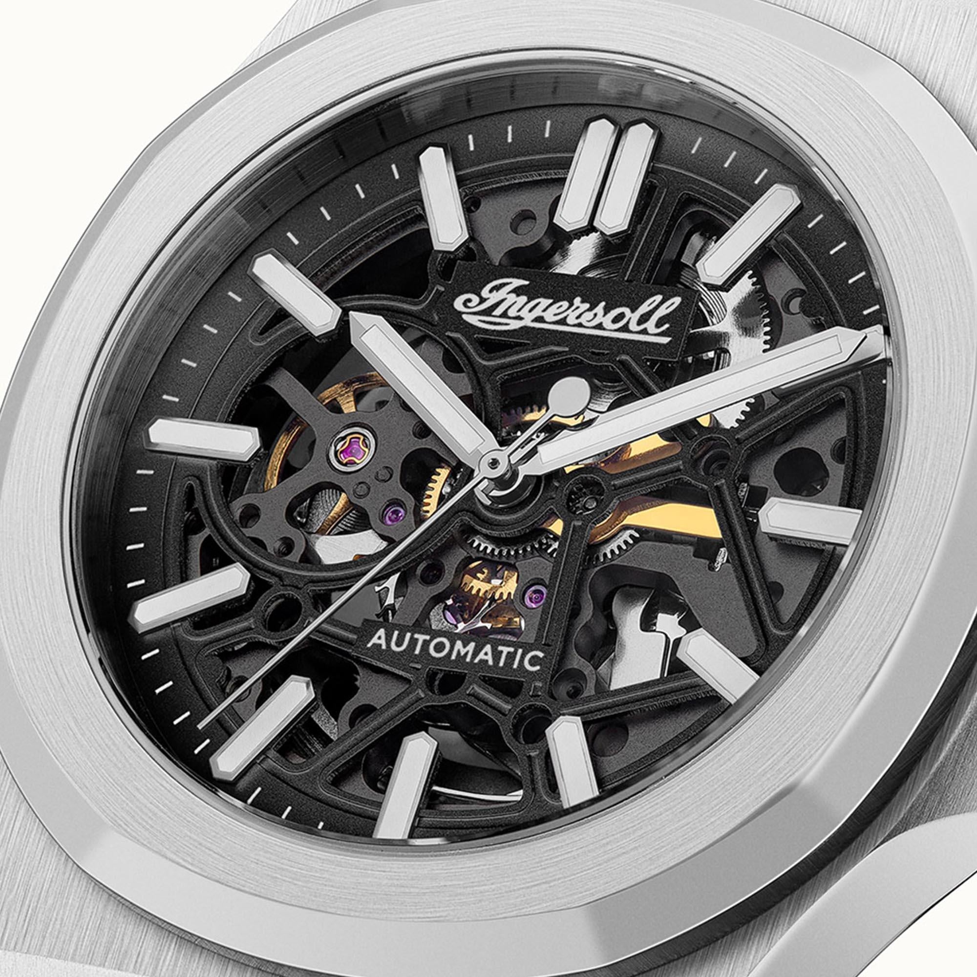 Ingersoll The Catalina Automatic Black Dial Stainless Steel Bracelet Men's Watch I12501