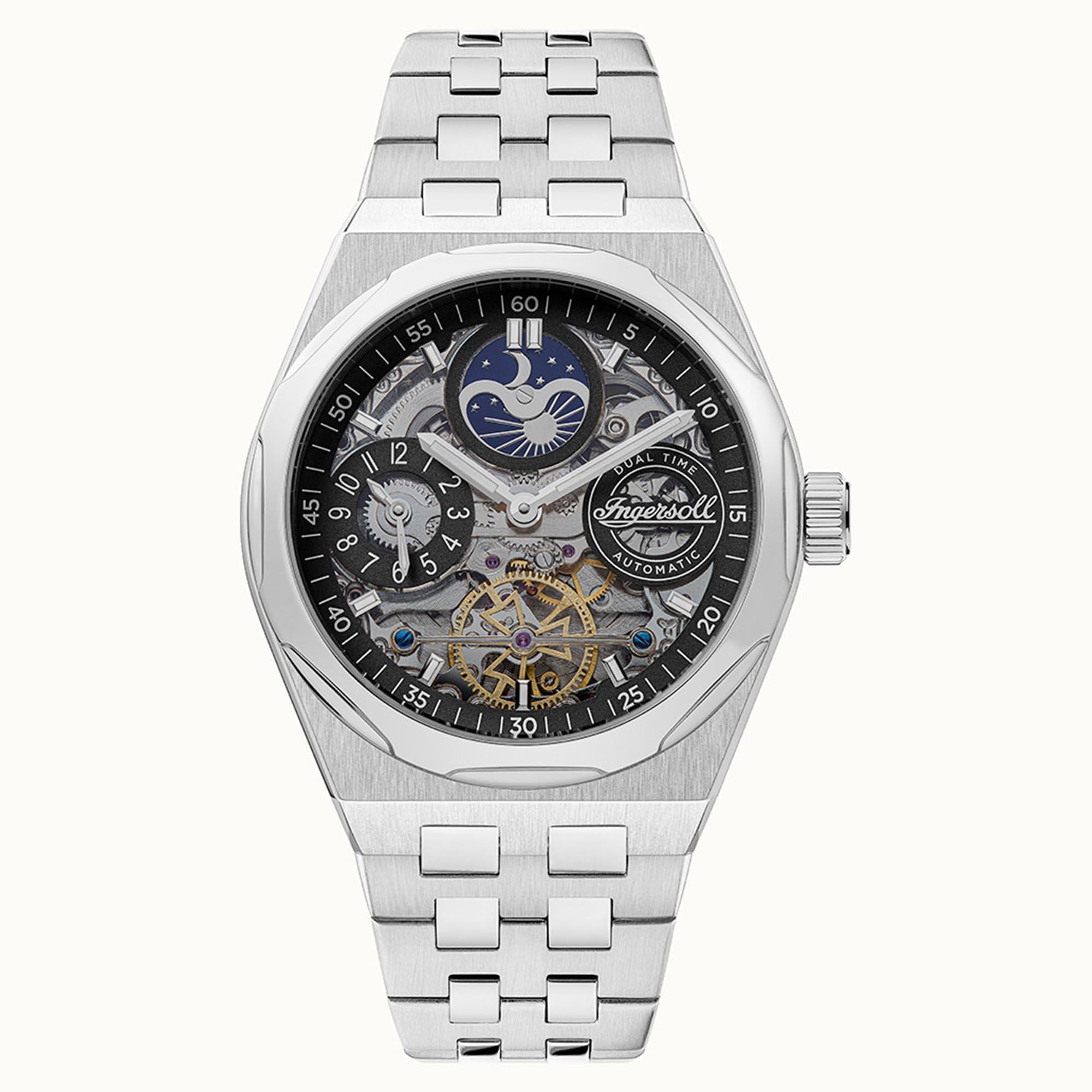 Ingersoll The Broadway Automatic Black Dial Stainless Steel Bracelet Men's Watch I12901