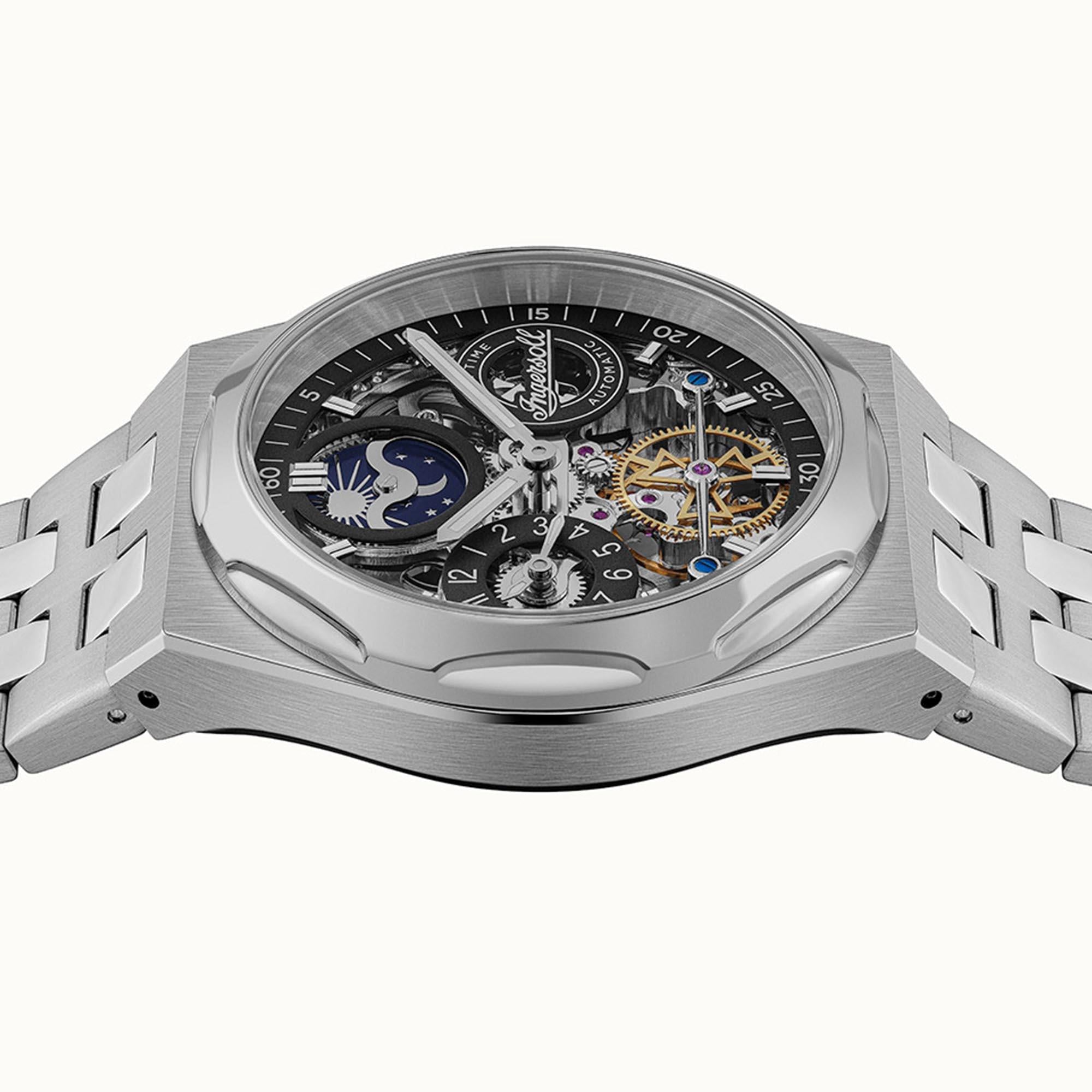 Ingersoll The Broadway Automatic Black Dial Stainless Steel Bracelet Men's Watch I12901