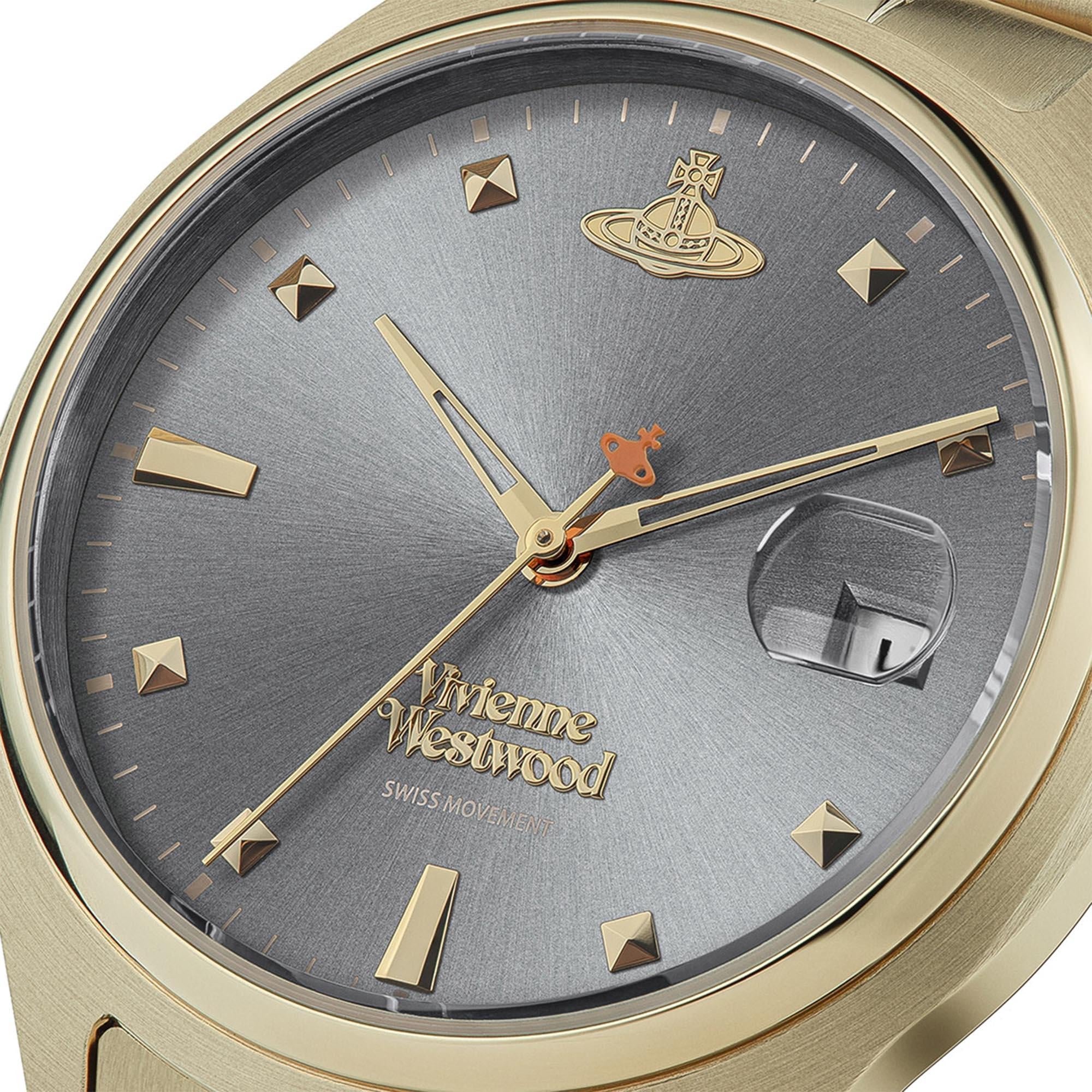 Vivienne Westwood Camberwell Quartz Grey Dial Gold Stainless Steel Bracelet Ladies Watch VV261GYGD