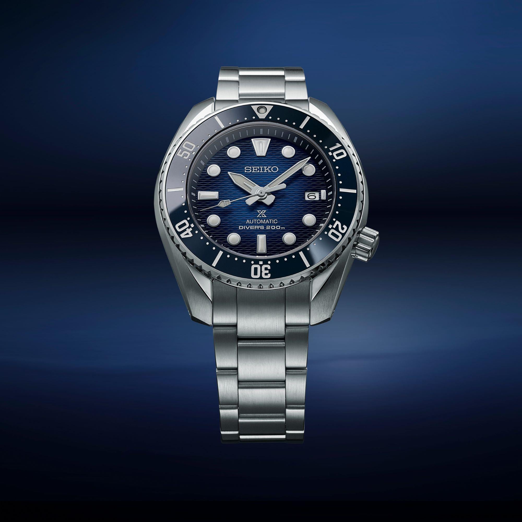 Seiko Prospex King Sumo 'Graduation' Automatic Blue Dial Steel Bracelet Divers Men's Watch SPB321J1